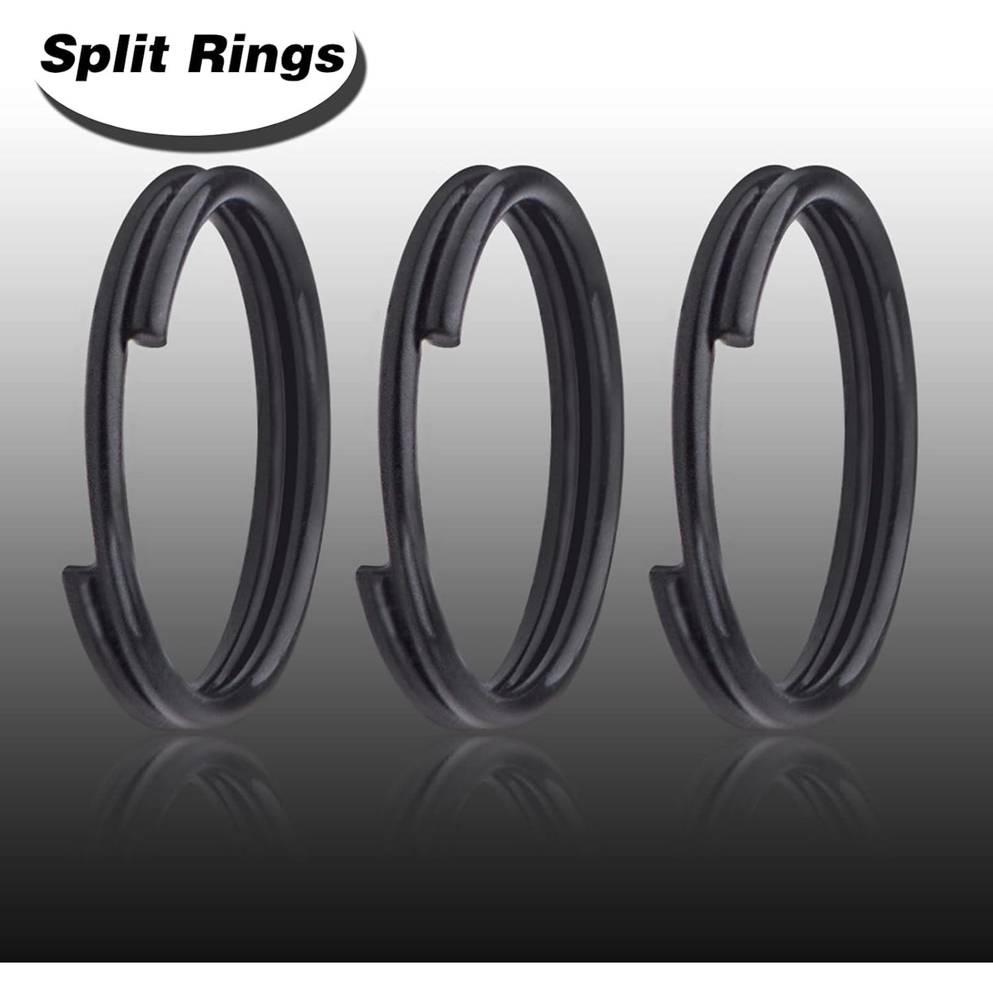 200pcs 10 mm Split Rings Alloy Double Loop Jump Rings Keychain Ring Connectors for DIY Arts Crafts Organization Home Car Office Keys Attachment, Black