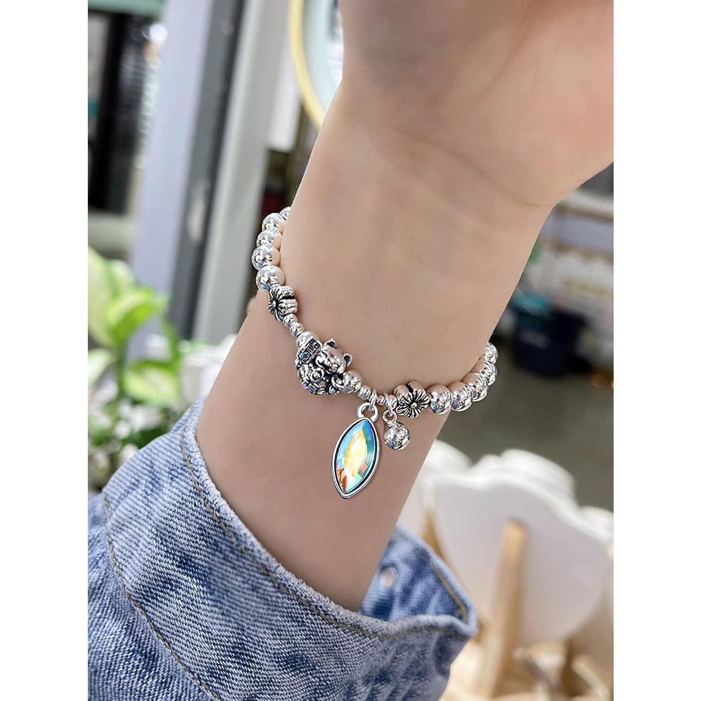 24pcs Crystal Birthstone Charms Leaf Shape Charm Pendants Crystal Beads Pendants Crystal Charm for DIY Jewelry Necklace Earrings Bracelet Making Supplies, 9mm×20mm, 12 Colors