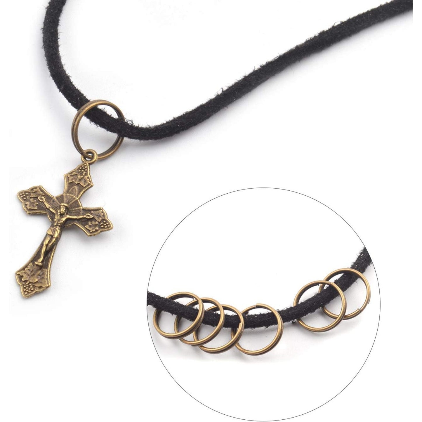 200 Pieces Small Bronze Key Chain Rings Split Ring Key Chains for Keys Organization,10mm Diameter