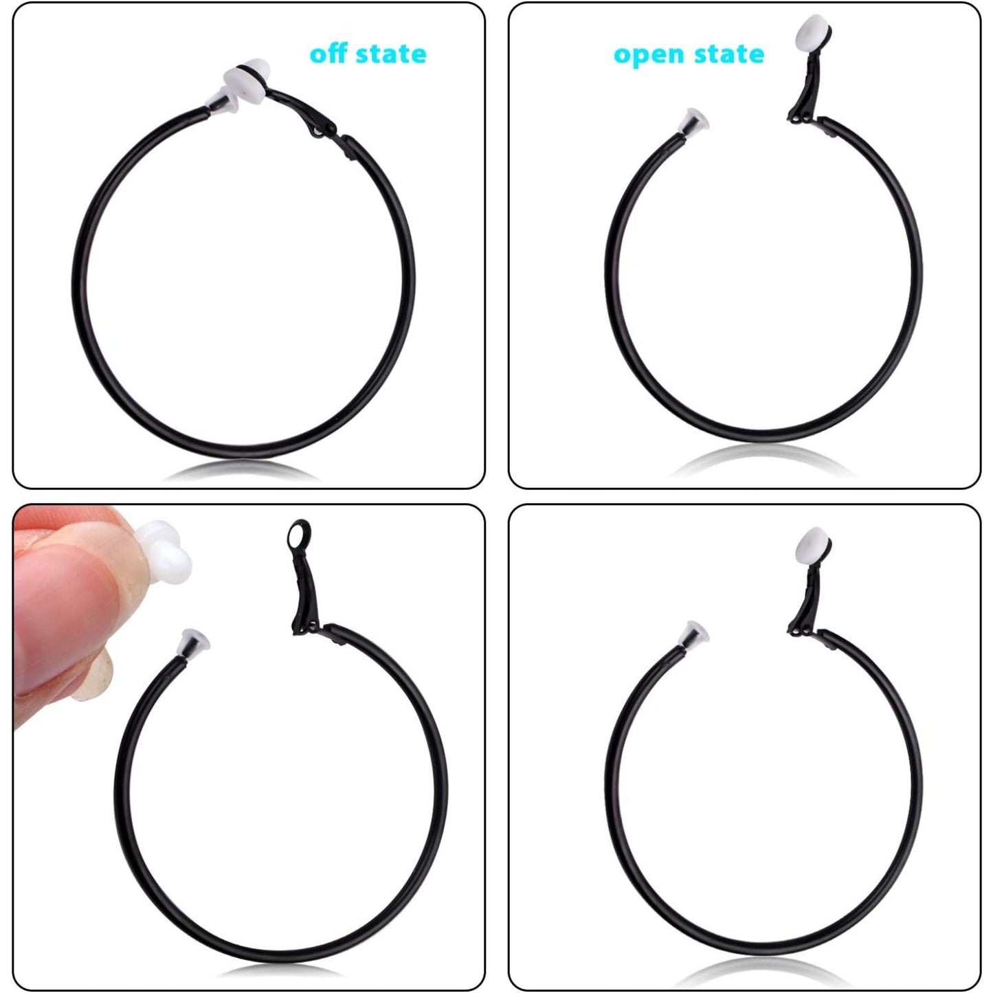 5 Pairs Gold Clip on Earrings Hoop Non Piercing Women Clip Earrings for Women, 5 Sizes
