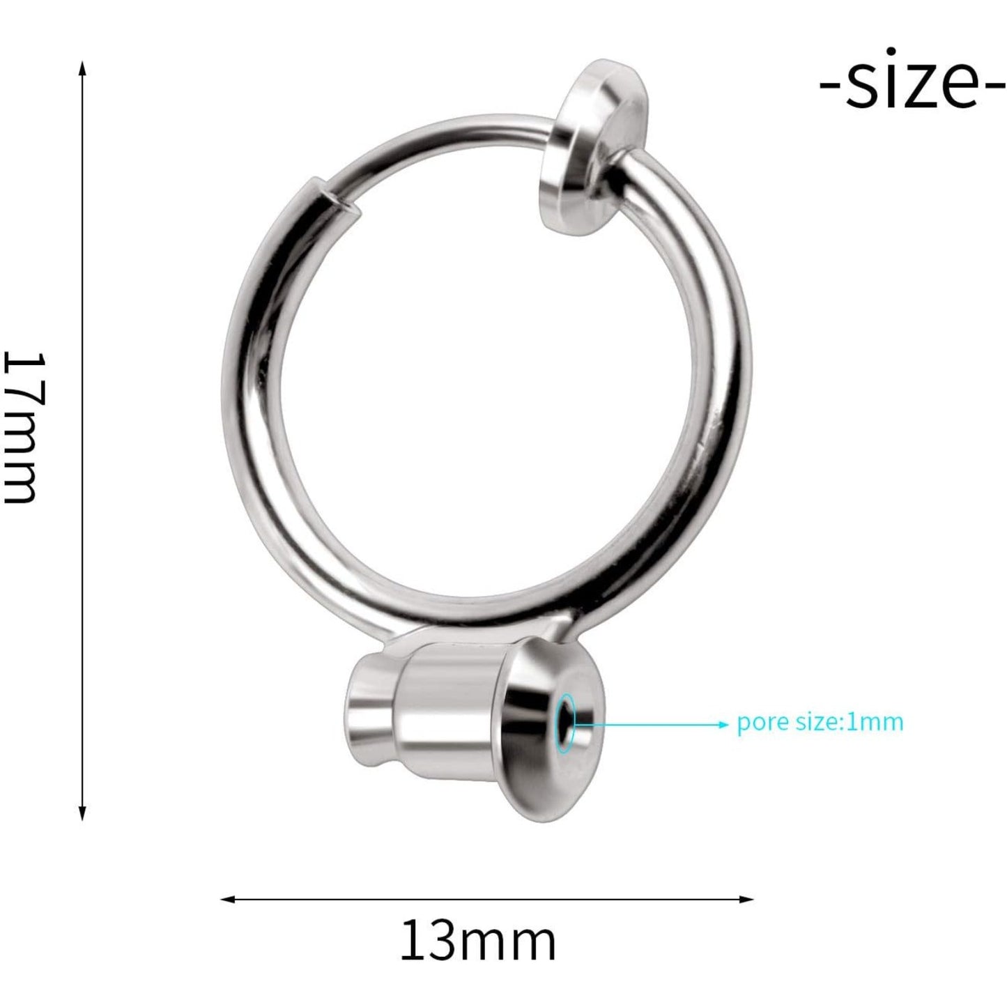 Clip-on Earring Converter,16 Pieces Earring Clip Converter Components Findings with Post for Non-Pierced Ears Jewellery Making - 4 Colors