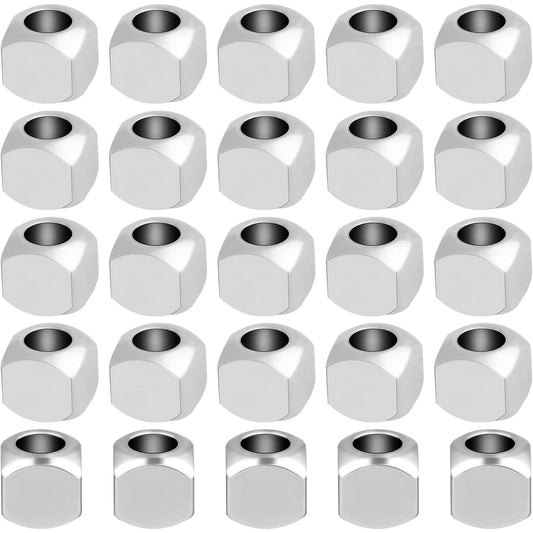 100pcs 3 mm Stainless Steel Cube Spacer Beads Tiny Slide Square Spacer Beads Smooth Handicraft Loose Beads for DIY Bracelet Necklace Earrings Jewelry Making, Hole: 1.5 mm