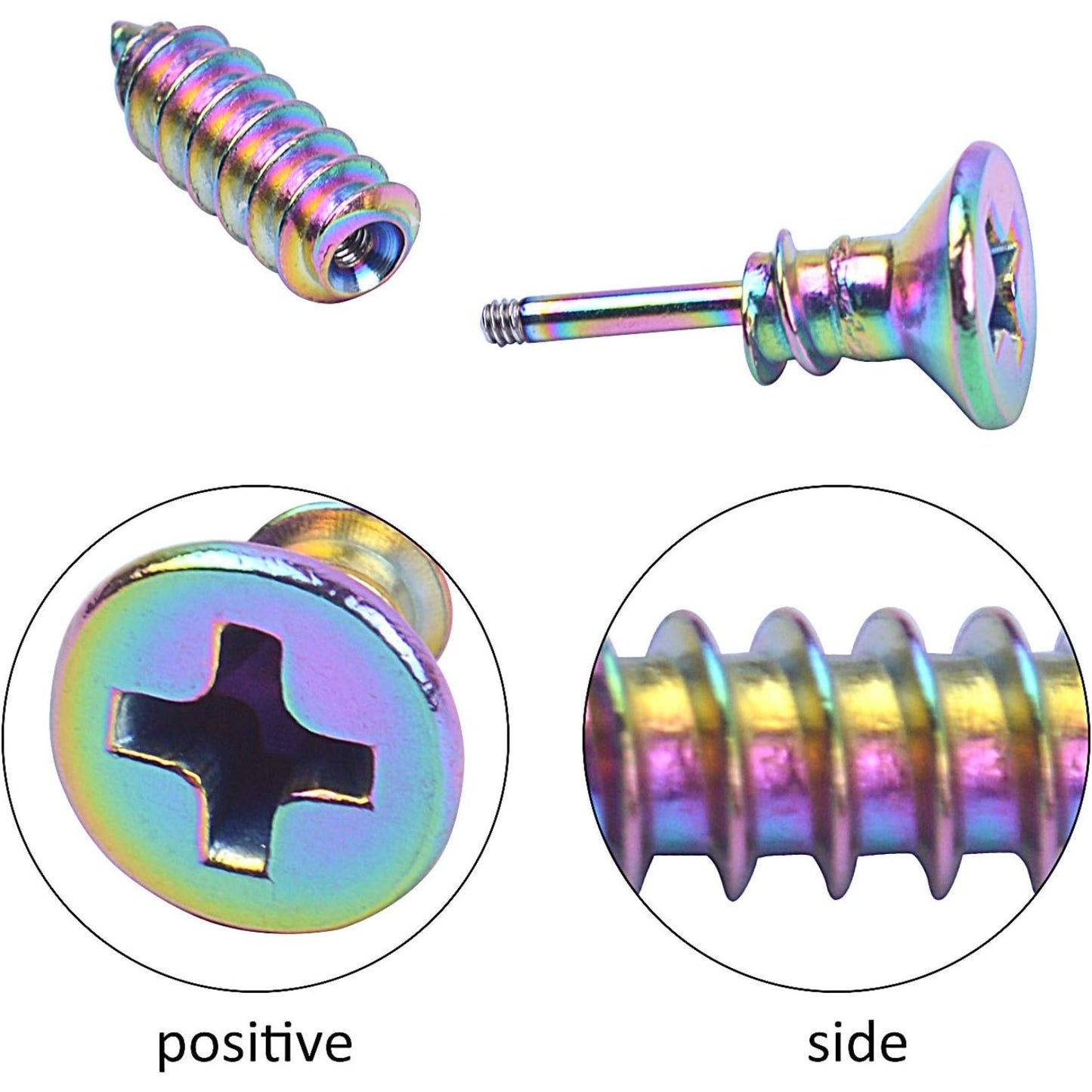 12 Pieces Screw Earrings, Stainless Steel Unisex Piercing Cross Screws Hoop Earrings Ear Stud,6 Colors