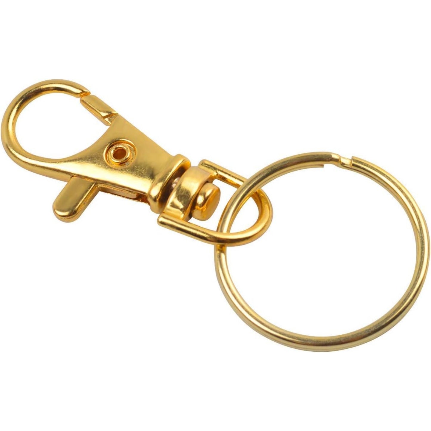 50 PCS Swivel Lanyard Snap Hooks Strong Key Chain Rings and Lobster Clasps Trigger Clips for DIY Bags, Jewelry and Craft Making