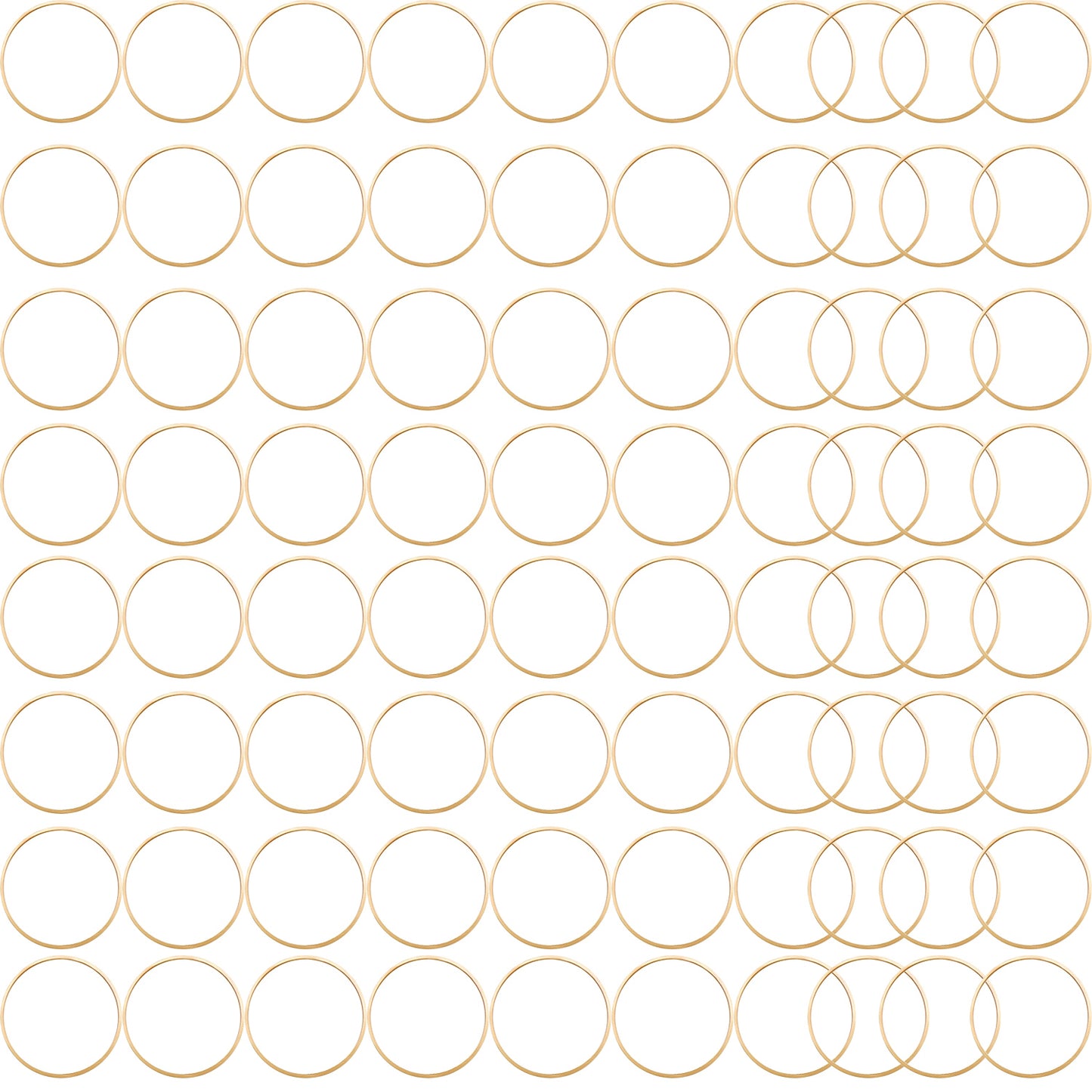 80pcs 15mm/20mm/25mm/30mm Earrings Beading Hoop Earring Findings Brass Round Circle Charms Open Bezel Pendant Frame for DIY Jewelry Earrings Making Supplies, 2 Colors