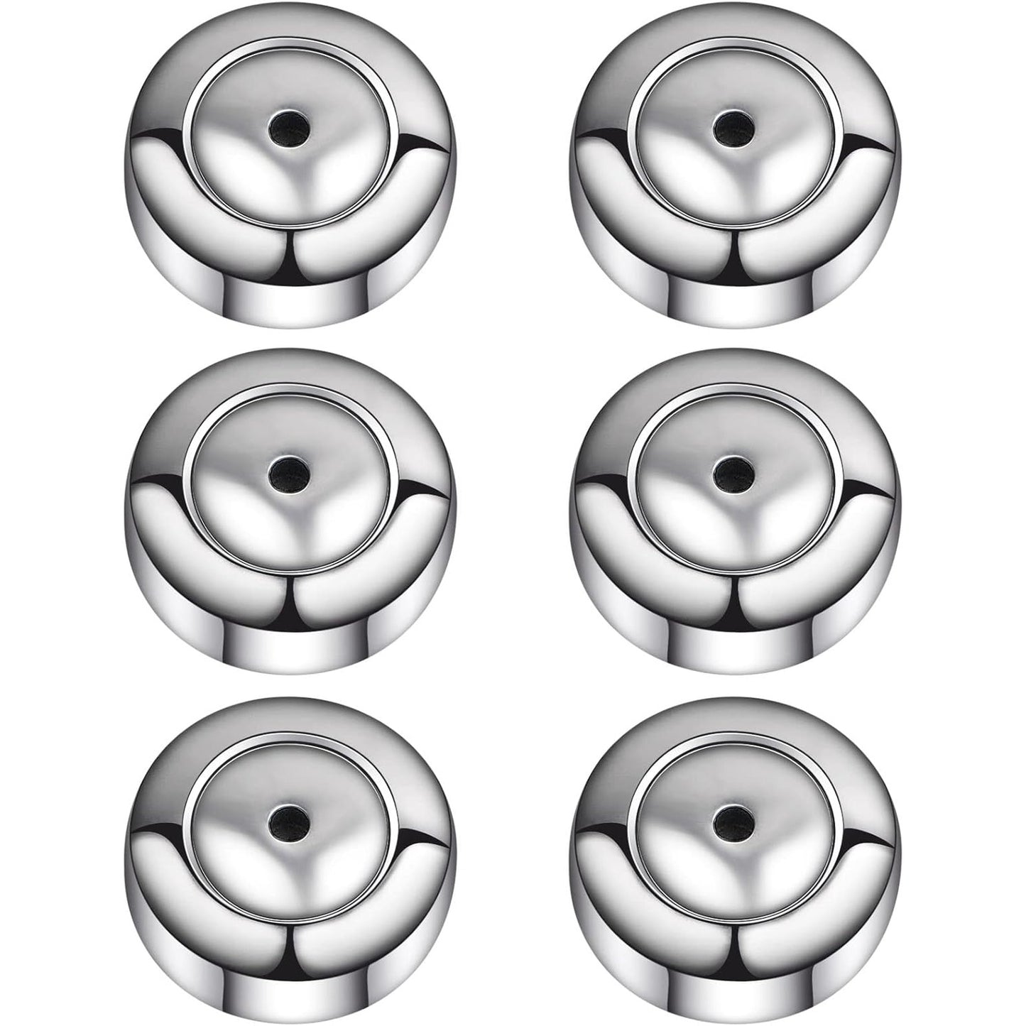 6pcs Hypoallergenic Round Disc Earring Backs Stainless Steel Locking Secure Pierced Earring Backs Replacements for Studs Earrings Droopy Ears, 8 mm x 8 mm x 3 mm