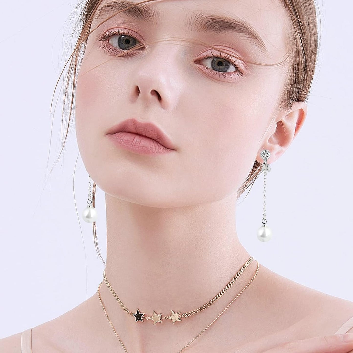 16pcs Clip-on Earring Converters Brass Triangle Earring Clips with Crystal Rhinestone Earring Findings and 16pcs Silicone Ear Pads for Non-Pierced Ears DIY Jewelry Making, 2 Colors