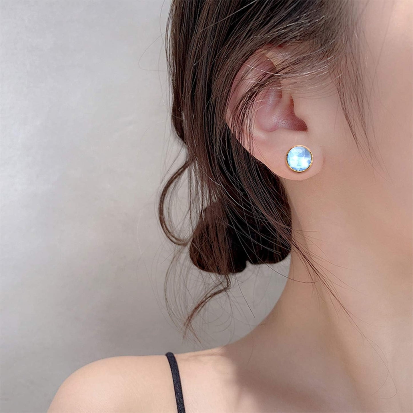 Stud Earring Findings, 60pcs Blank Stud Earring Bezel Setting Post Cup for 12mm Cabochon and 60pcs Earring Backs for Jewellery Making