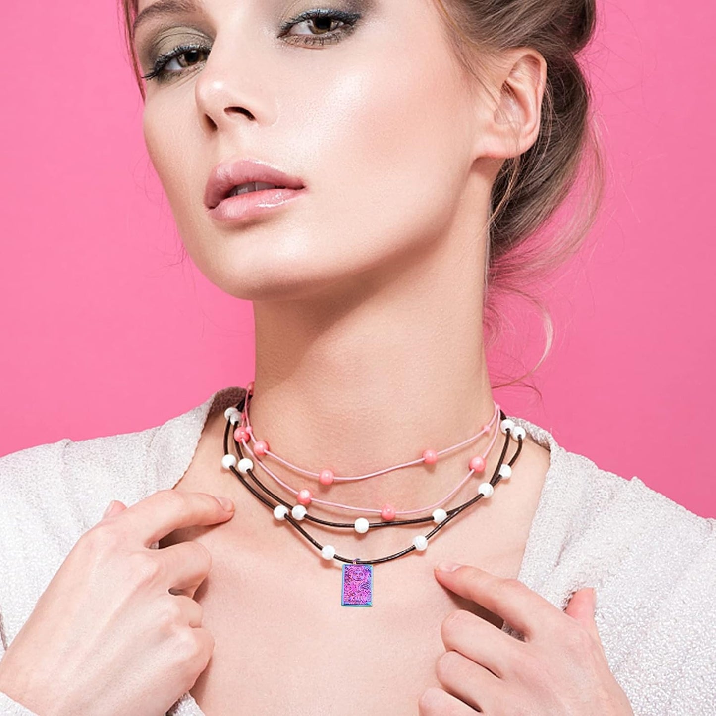 12pcs 6 Styles Tarot Card Charms Rectangle Alloy Tarot Pendants Wheel of Fortune Lovers World Sun Star Charms with a Box for DIY Bracelet Necklace Earrings Jewelry Making, Rainbow Color