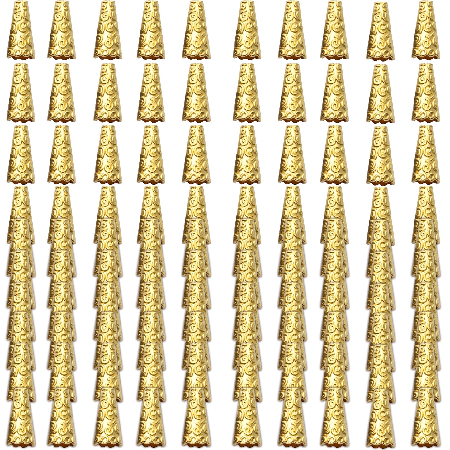 100pcs Cone Bead End Caps Alloy Tibetan Bead Caps Tassel End Cap for DIY Jewelry Making Crafts,4 Colors