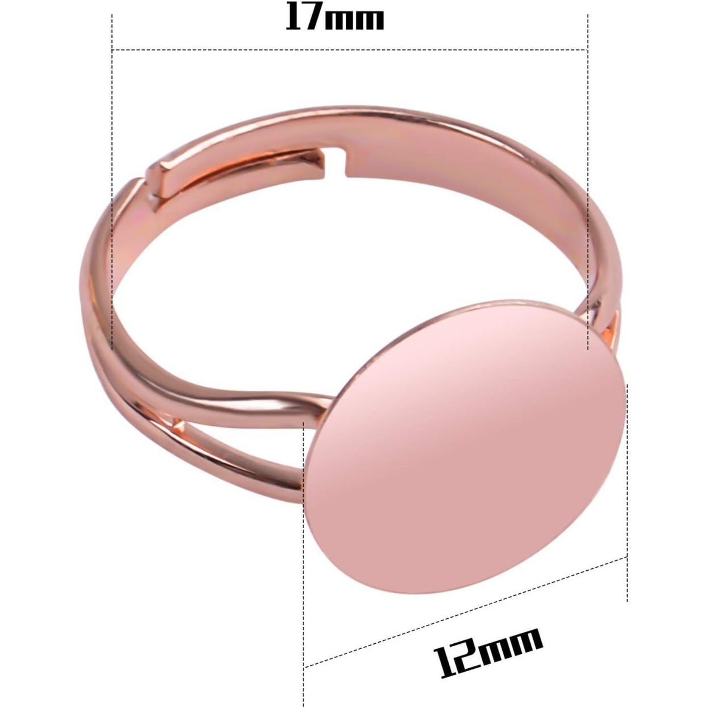 Blank Rings,20pcs Adjustable Ring Base Blank Ring Bezels Flat Round Cabuchon Rings Components for Making Jewelry Crafts