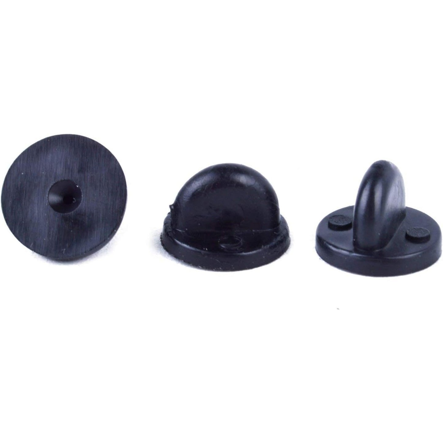 200pcs PVC Rubber Pin Backs/Pin Keepers for Tie Tack/Lapel Pin (Black Color)