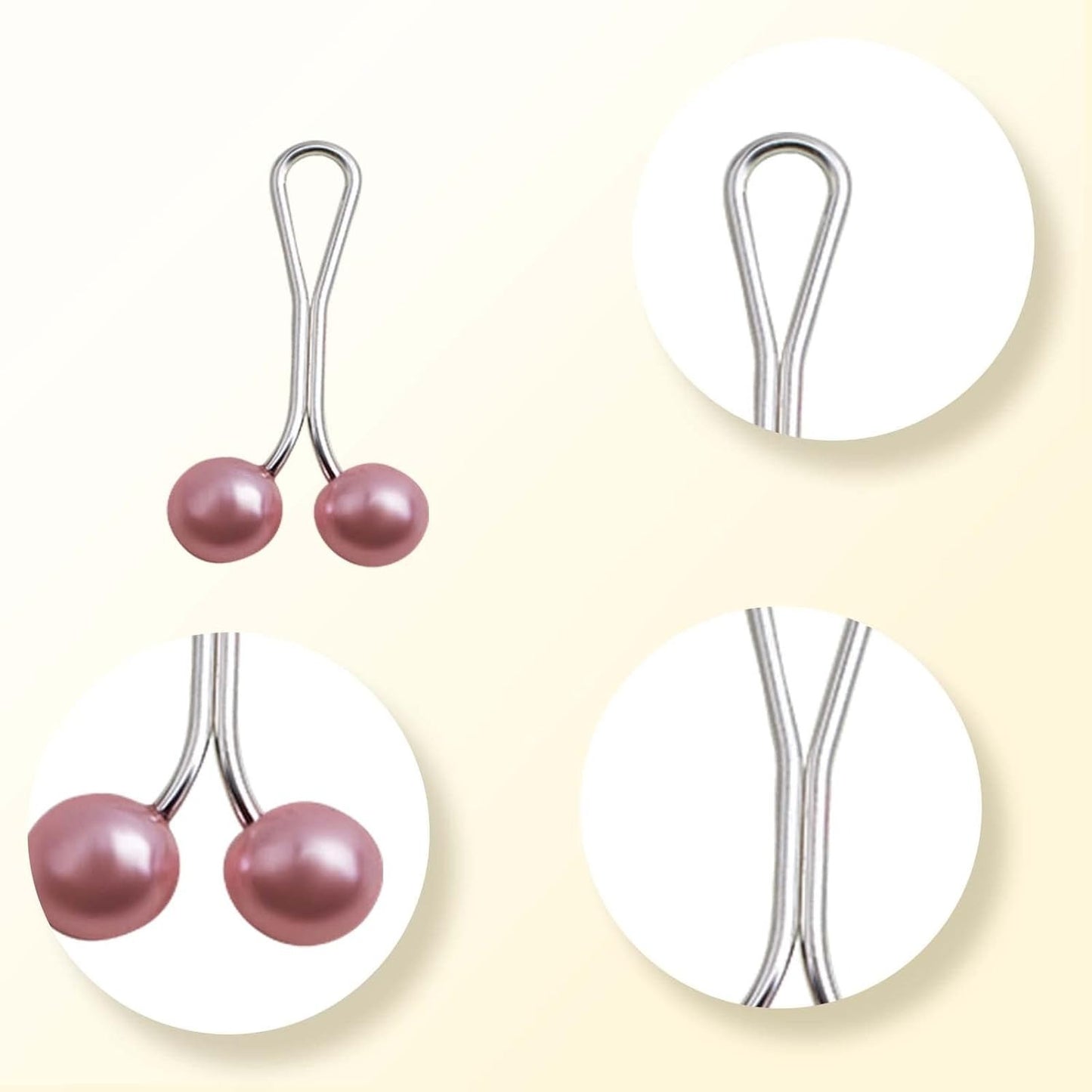 24pcs Colorful Faux Pearl Scarf Clips Cute Headscarf Shawl Scarf Muslim Hijab Clips U Shaped Lapel Brooch Pin Clips for Sweater Cardigan Clothing Jeans Hat Bag Ornaments