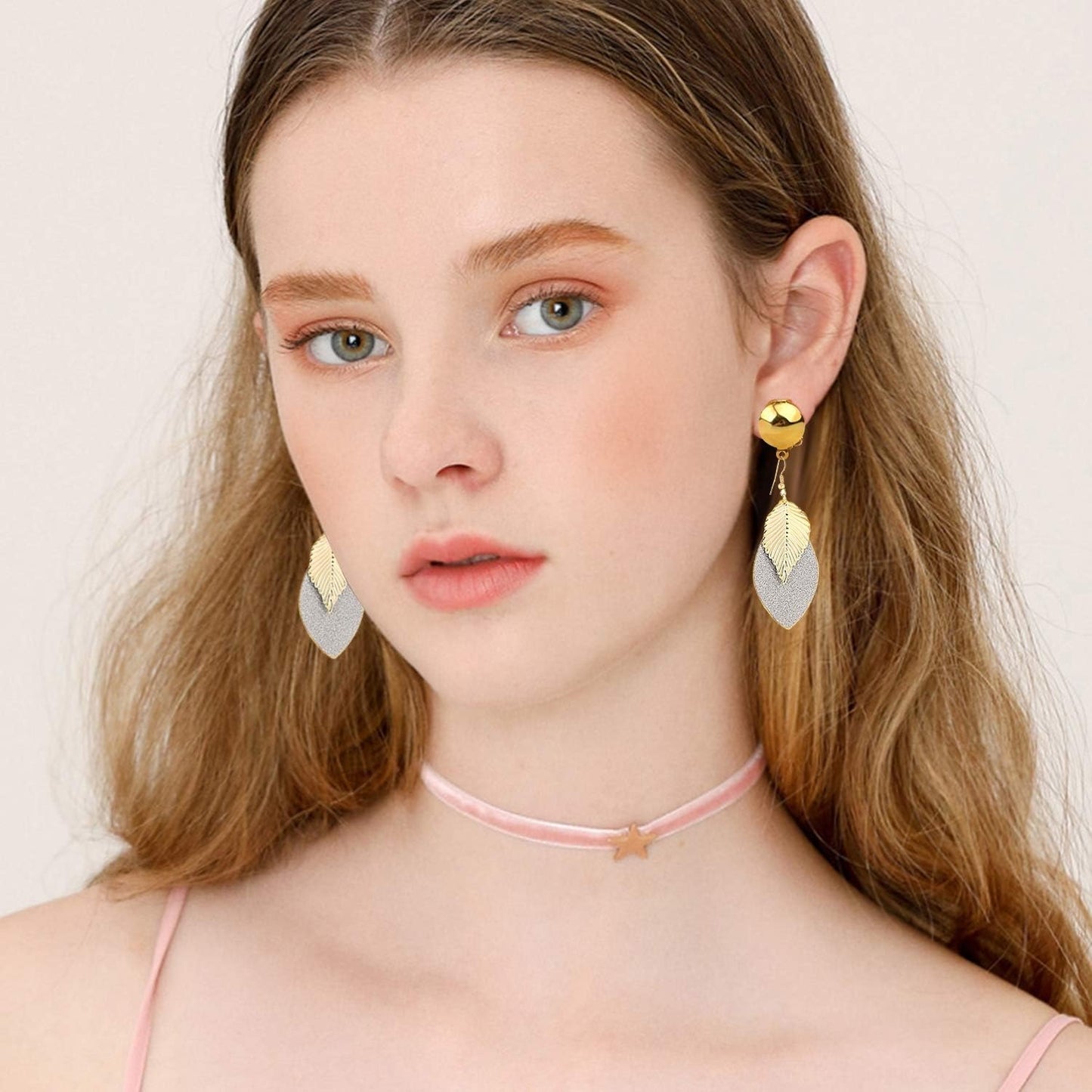20 Pieces Clip On Earring Converter Non-Pierced Earrings Components with Loop and 20 Pieces Earring Cushions for Earring Making,Sliver and Gold