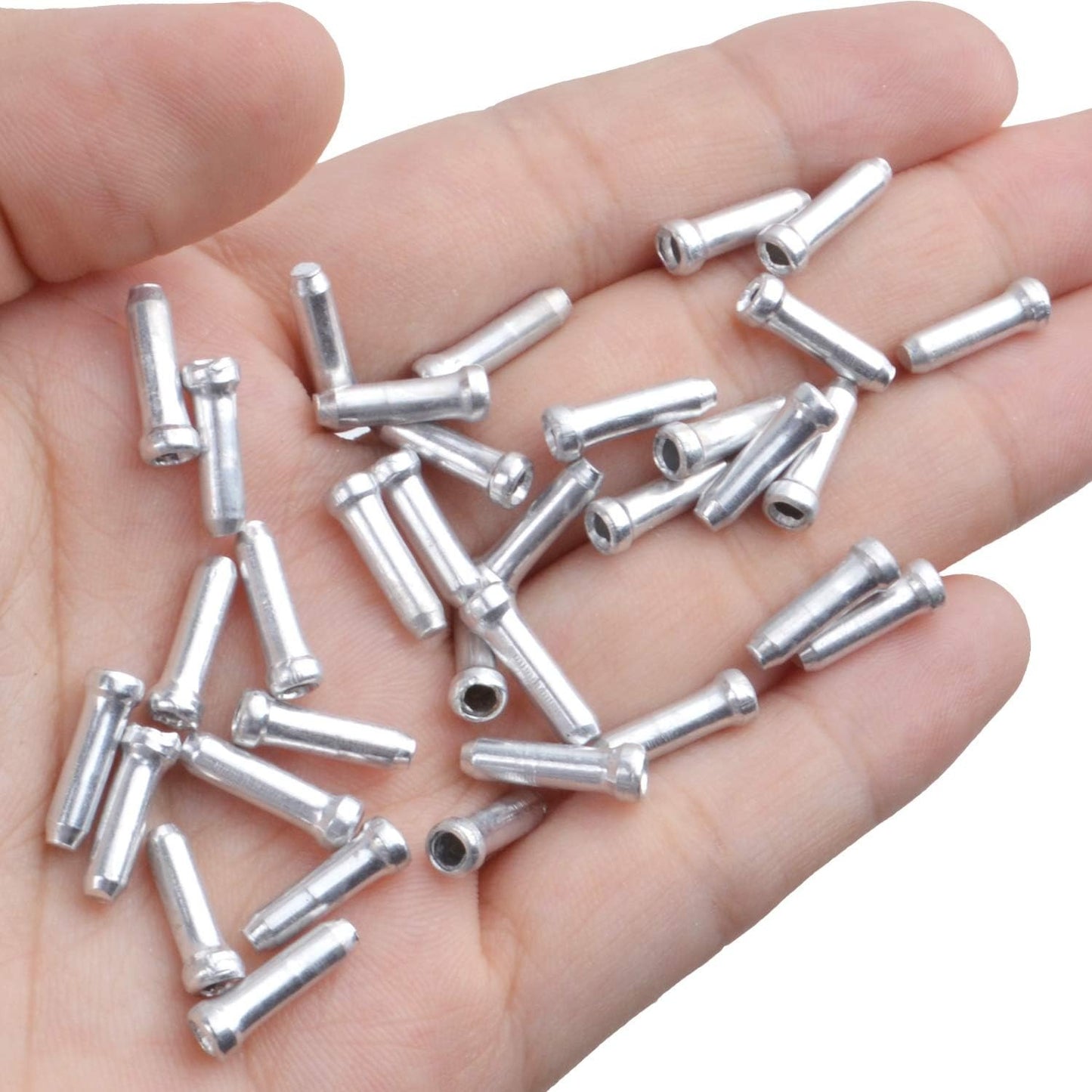 Alloy Road Mountain Bicycle Bike Shift Brake Cable Tips Caps End Tips Crimp Silver Pack of 200 (2mm)