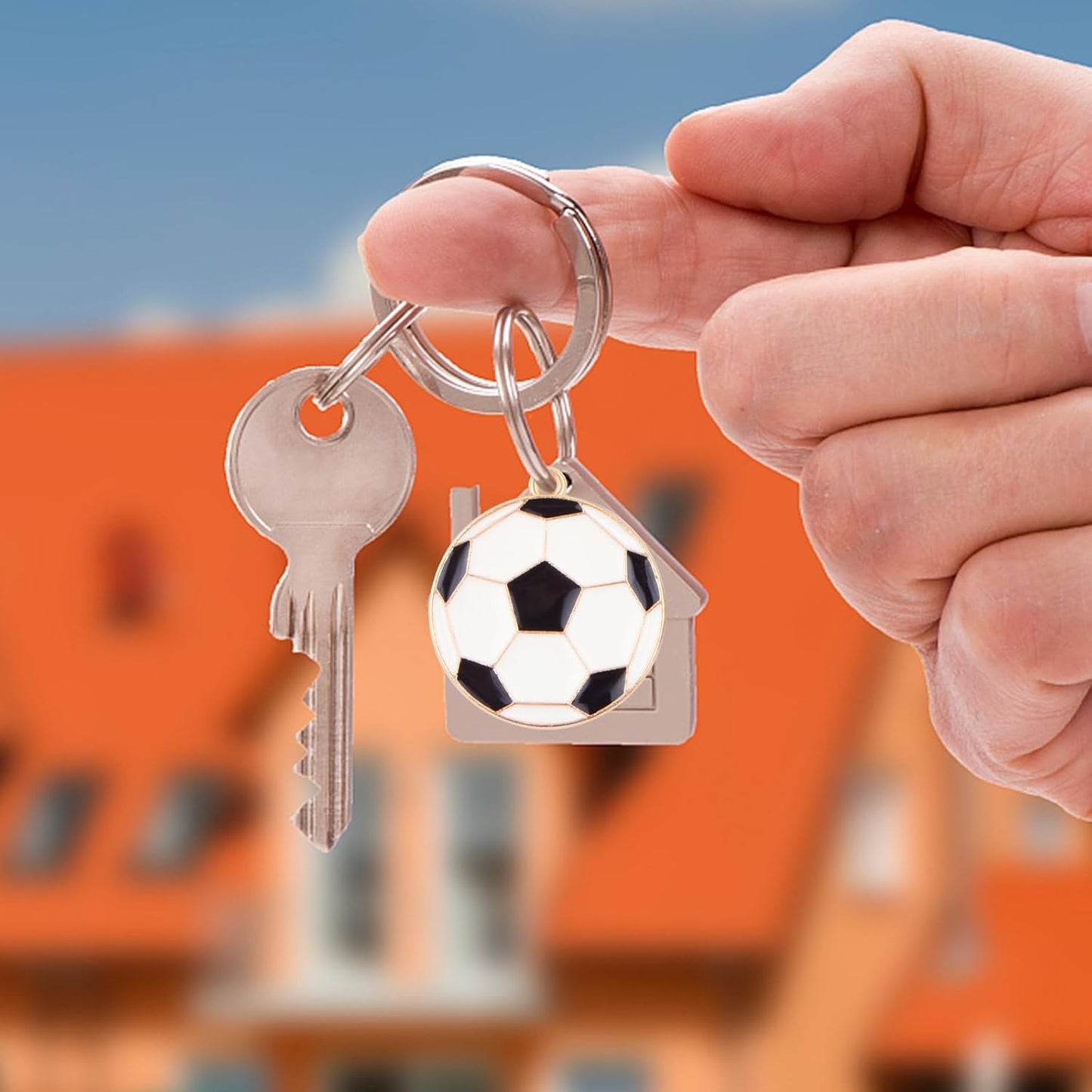20pcs Enamel Sports Ball Charms Mixed Alloy Football Basketball Baseball Rugby Pendants Craft Supplies for DIY Necklace Bracelet Keychains Jewelry Making Decoration, 4 Styles
