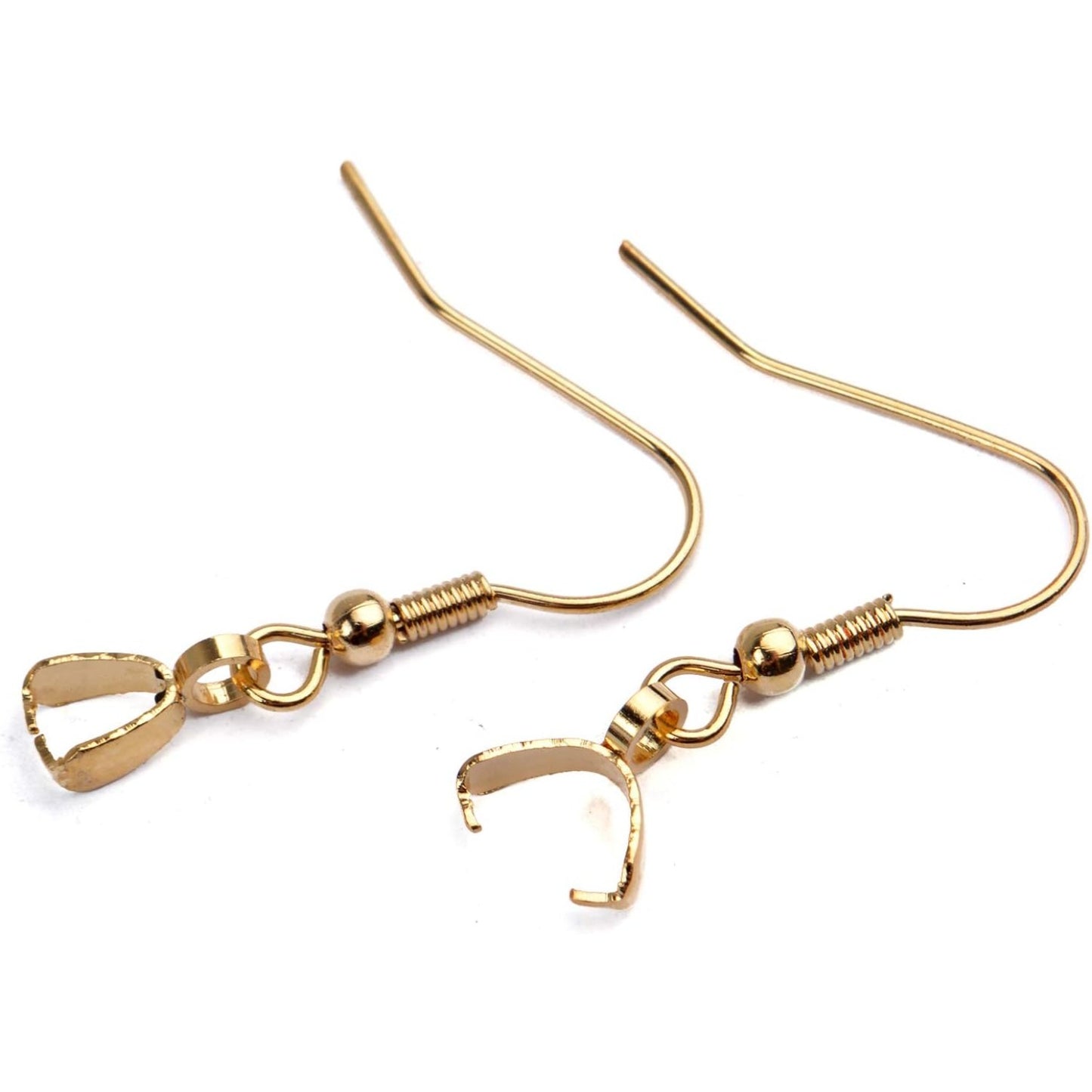 50pcs Stainless Steel Earring Hooks Hypoallergenic French Wire Earring Ball Hooks with Pendant Clasp for Crafts DIY Jewelry Making