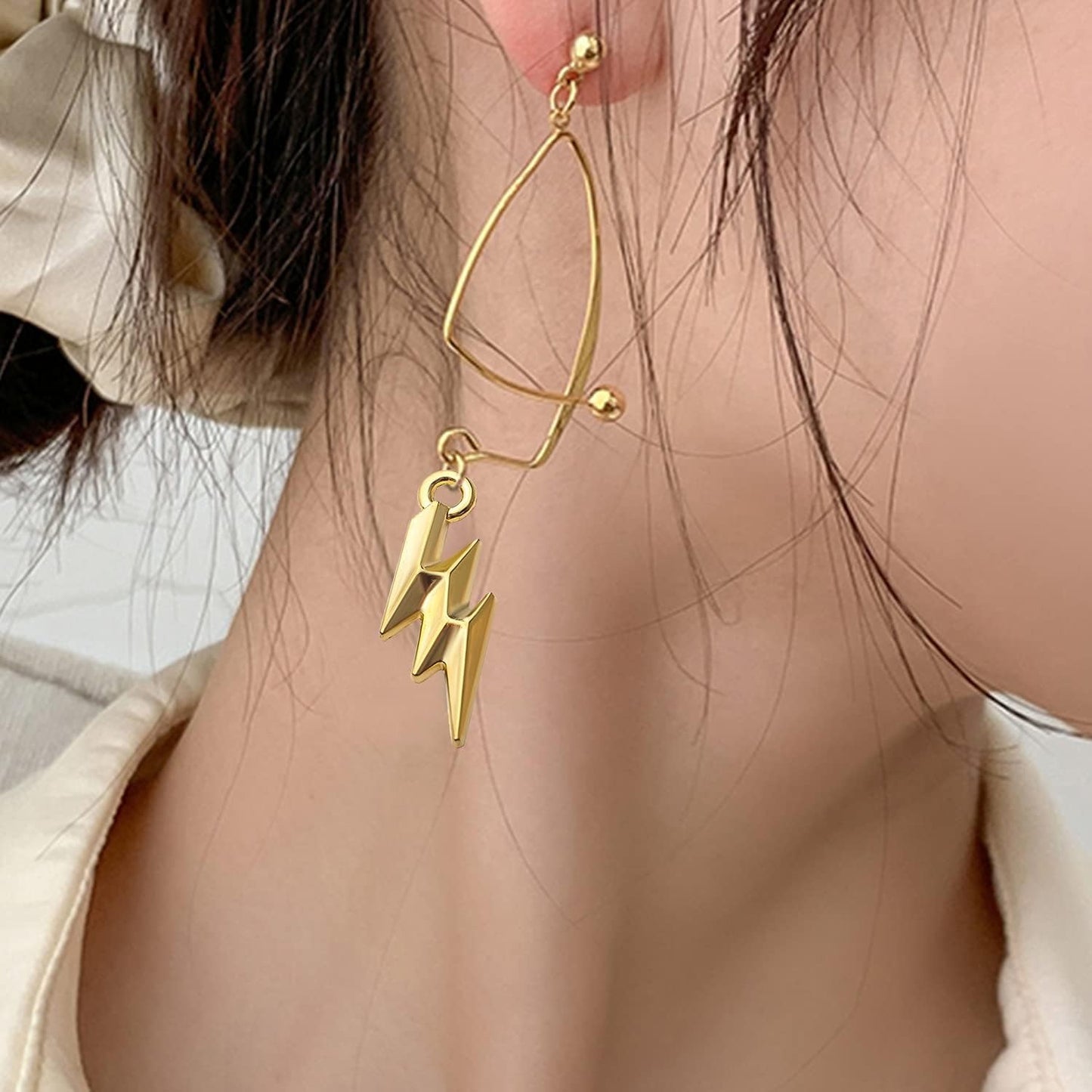 60pcs Flash Shape Charms Lightning Bolt Pendants Alloy Flash Lightning Charm Celestial Charms for Earrings Necklace DIY Jewelry Making Accessory