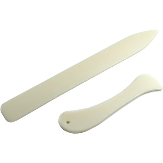 2 Pieces Bone Folder Paper Creaser Set Scoring Tool for Paper Crafts, Bookbinding, Card Making and Office Supplies