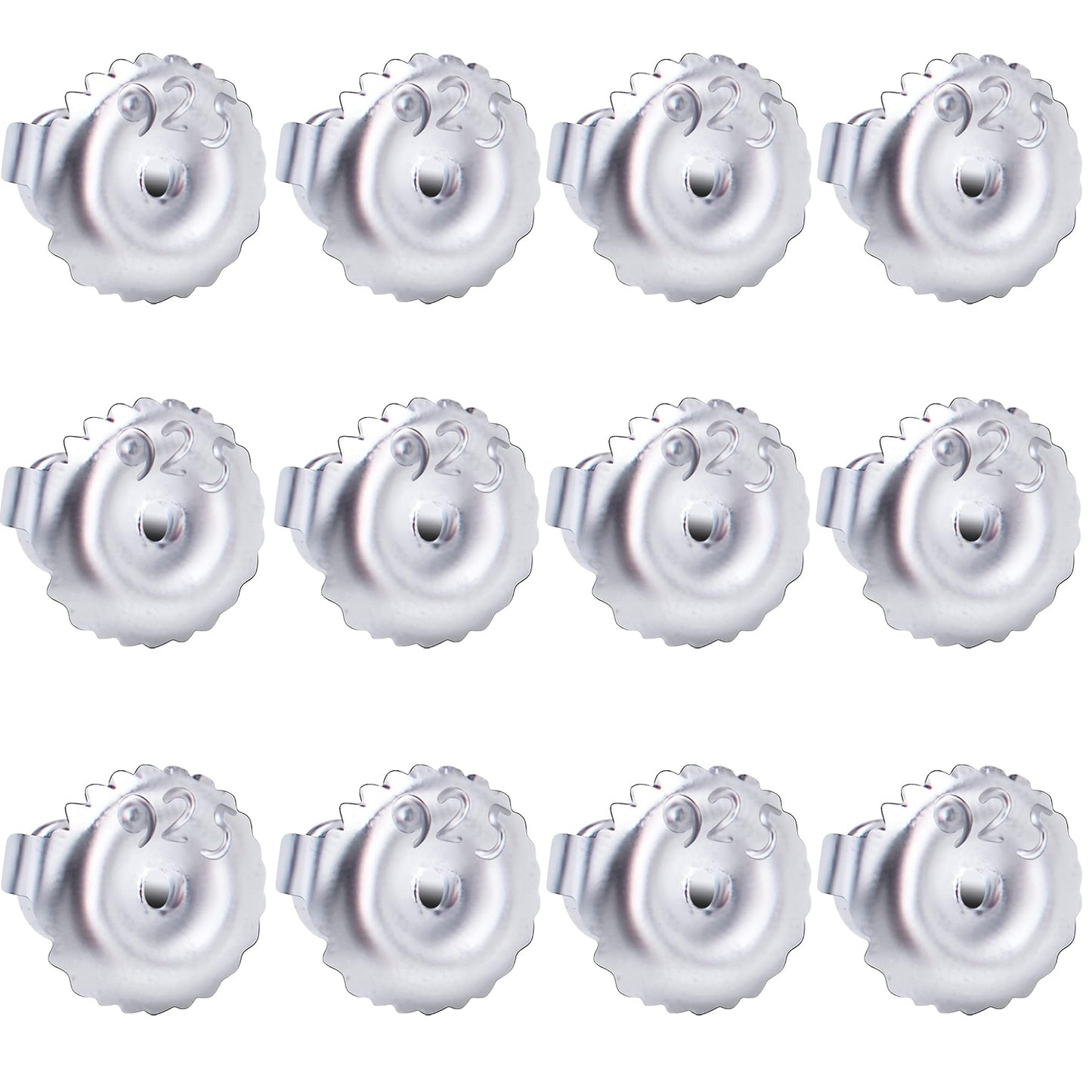 12pcs 18K Golden Plated Round Earring Backs Hypoallergenic Brass Ear Stoppers Clutches Screw Earring Safety Backs Replacements for Stud Earrings Jewelry Making