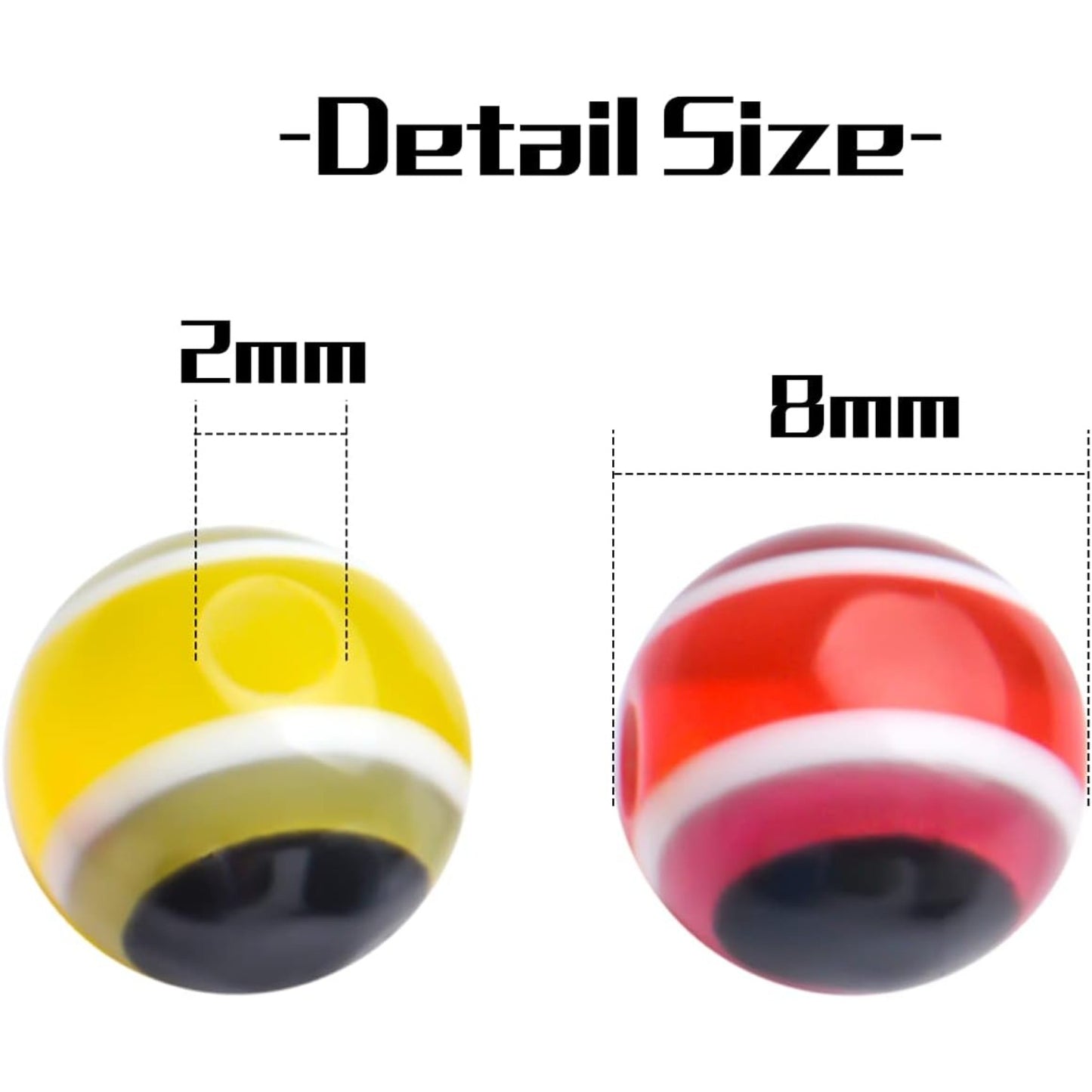 Evil Eye Beads, 200pcs 8 mm Mixed Color Evil Eye Bead Charms Small Flat Round Evil Eye Spacer Beads Pendants for DIY Handmade Bracelets Necklace Jewelry Making