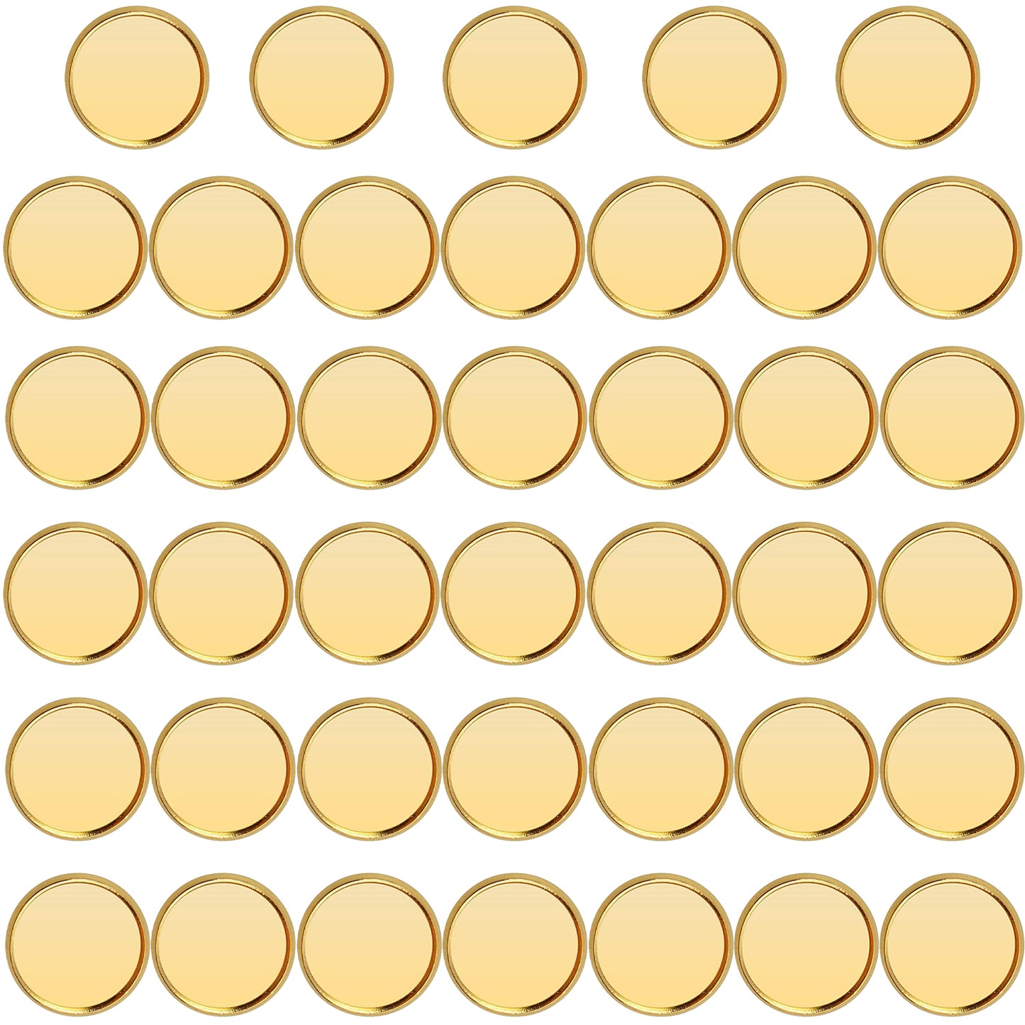 40pcs 4 Size(8mm/10mm/12mm/14mm) Earring Cabochon Setting Post Tray Round Stainless Steel Stud Earring and 40pcs Bullet Earring Backs for DIY Jewelry Making,Gold