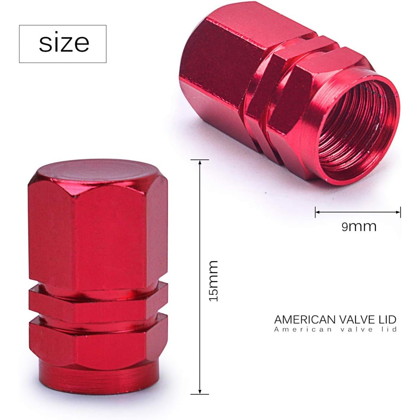 20 Pieces Schrader Tire Valve Caps, Aluminum Alloy Bicycle Bike Tire Valve Caps Dust Covers 10 Colors