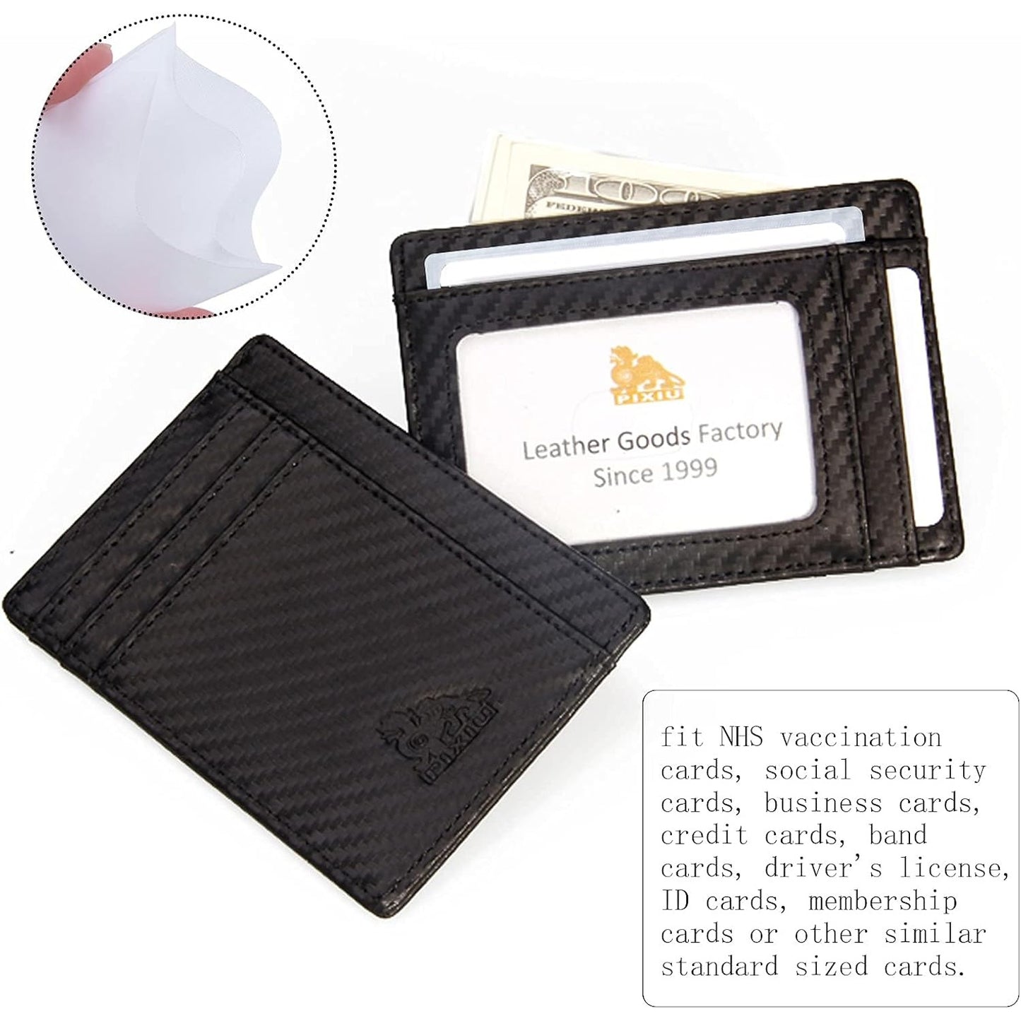 BronaGrand 100pcs Transparent Vertical ID Credit Card Holder Business Card Protector Sleeves