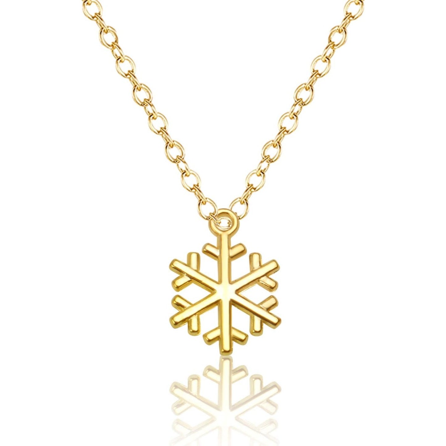 Christmas Snowflake Charms, 100g (about 80pcs - 90pcs) Mixed Alloy Snowflake Pendant Craft Supplies Jewelry Findings for DIY Necklace Bracelet Jewelry Making, Gold