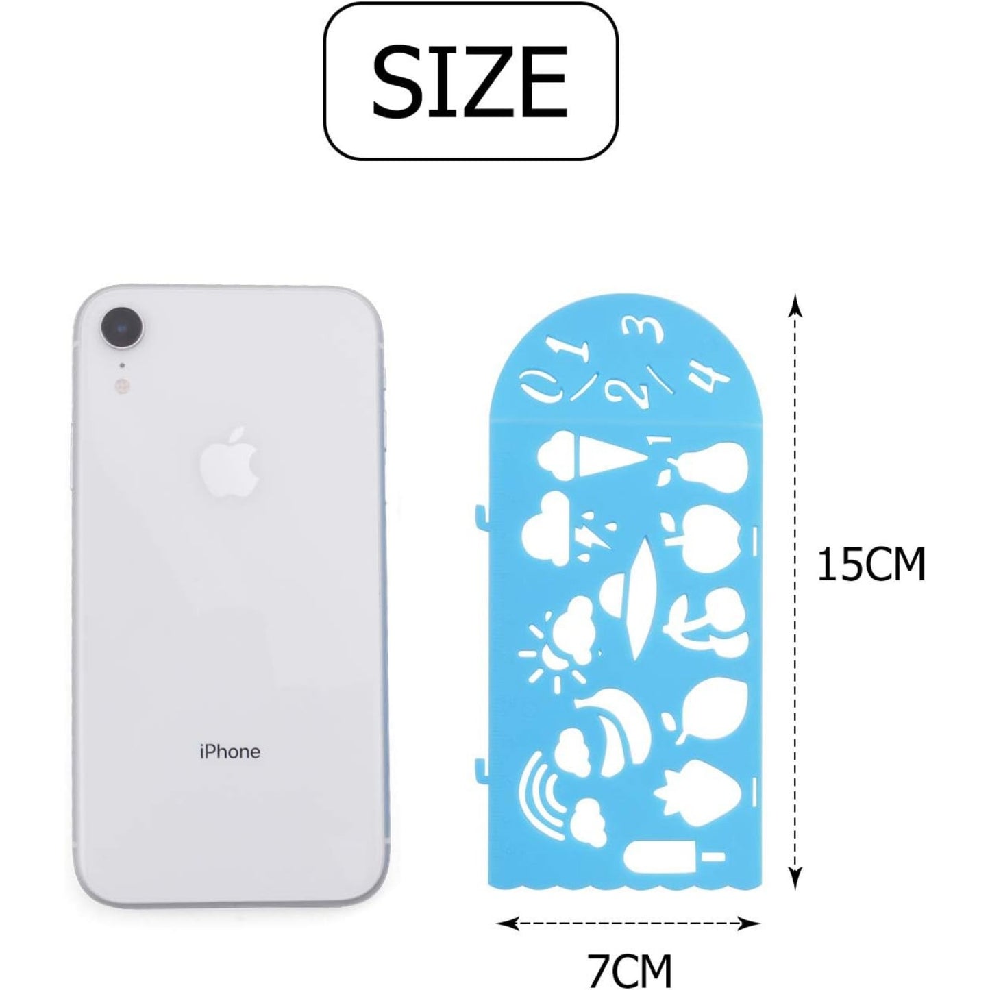 Drawing Stencil Set, 4pcs Plastic Painting Stencils Number Letter Drawing Scale Template Educational