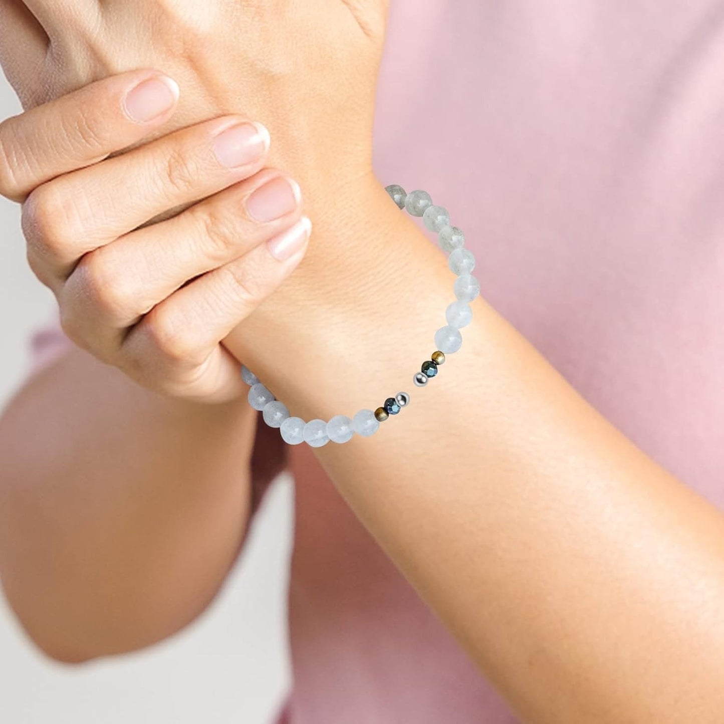 100pcs 3 mm Round Memory Wire End Caps Beads Stainless Steel Cord End Caps Half Drilled Hole Ball Beads for DIY Crafts Necklace Bracelet Jewelry Making, Hole: 1.5 mm