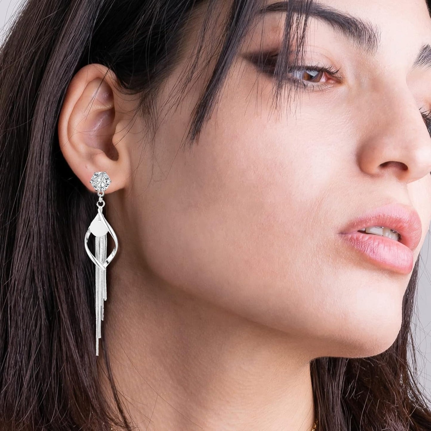 60pcs Zirconia Earring Posts with Loop Hypoallergenic Rhinestone Earring Studs and 60pcs Earring Backs Stoppers for DIY Jewelry Making Wedding Favor Gifts