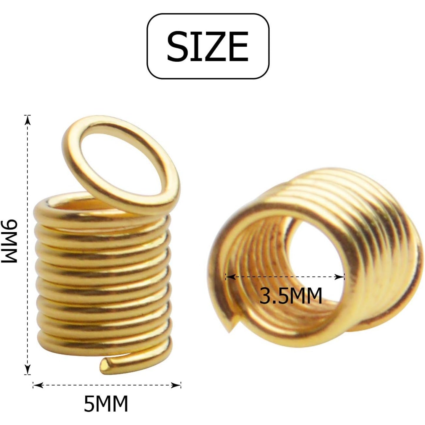 Coil Cord Ends, 150pcs Crimp Cord Ends Spring Buckle Leather Cord Ends Caps Loop Clasps for DIY Jewelry Parts Bracelets Crafting, 9×5mm, Hole 3.5mm