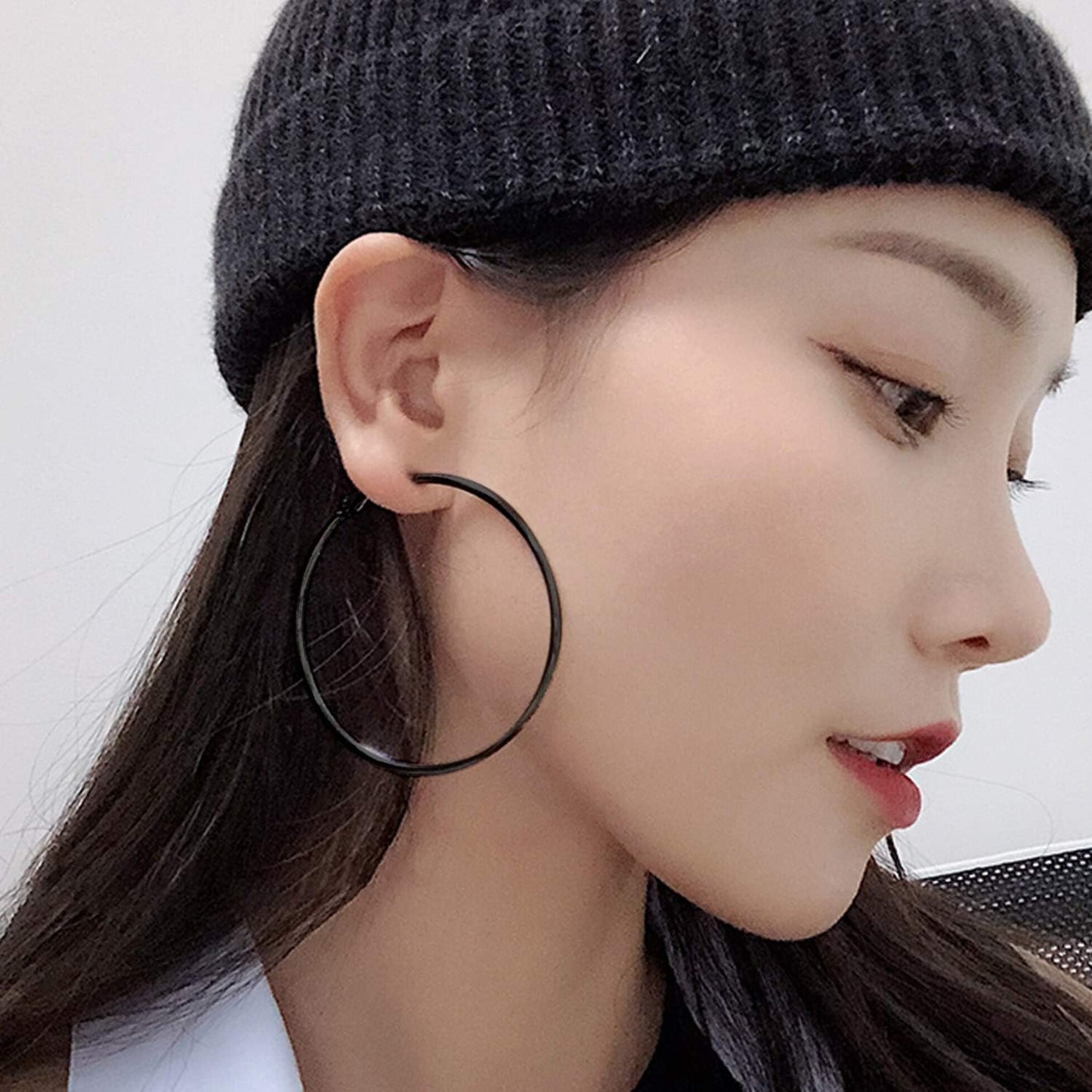 5 Pairs Gold Clip on Earrings Hoop Non Piercing Women Clip Earrings for Women, 5 Sizes