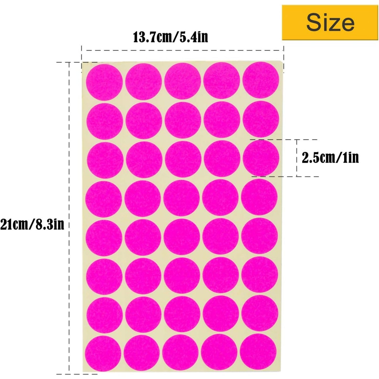 BronaGrand 640 Pieces 1 Inch Round Stickers Color Coding Labels