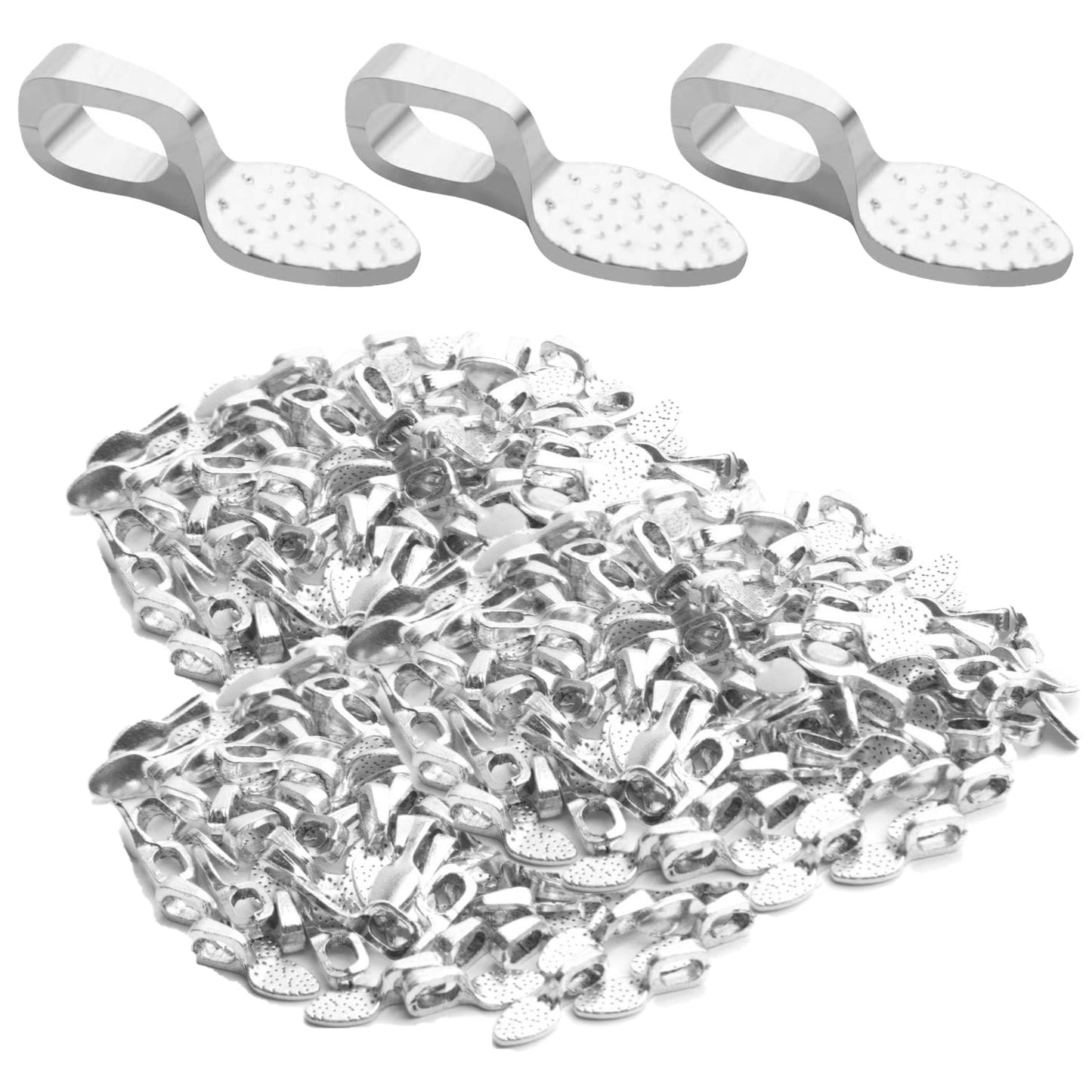 Flat Pendant Bails,200pcs Glue-on Flat Pad Shovel Pendant Bails For DIY Crafts and Jewelry Making, Gold and Silver