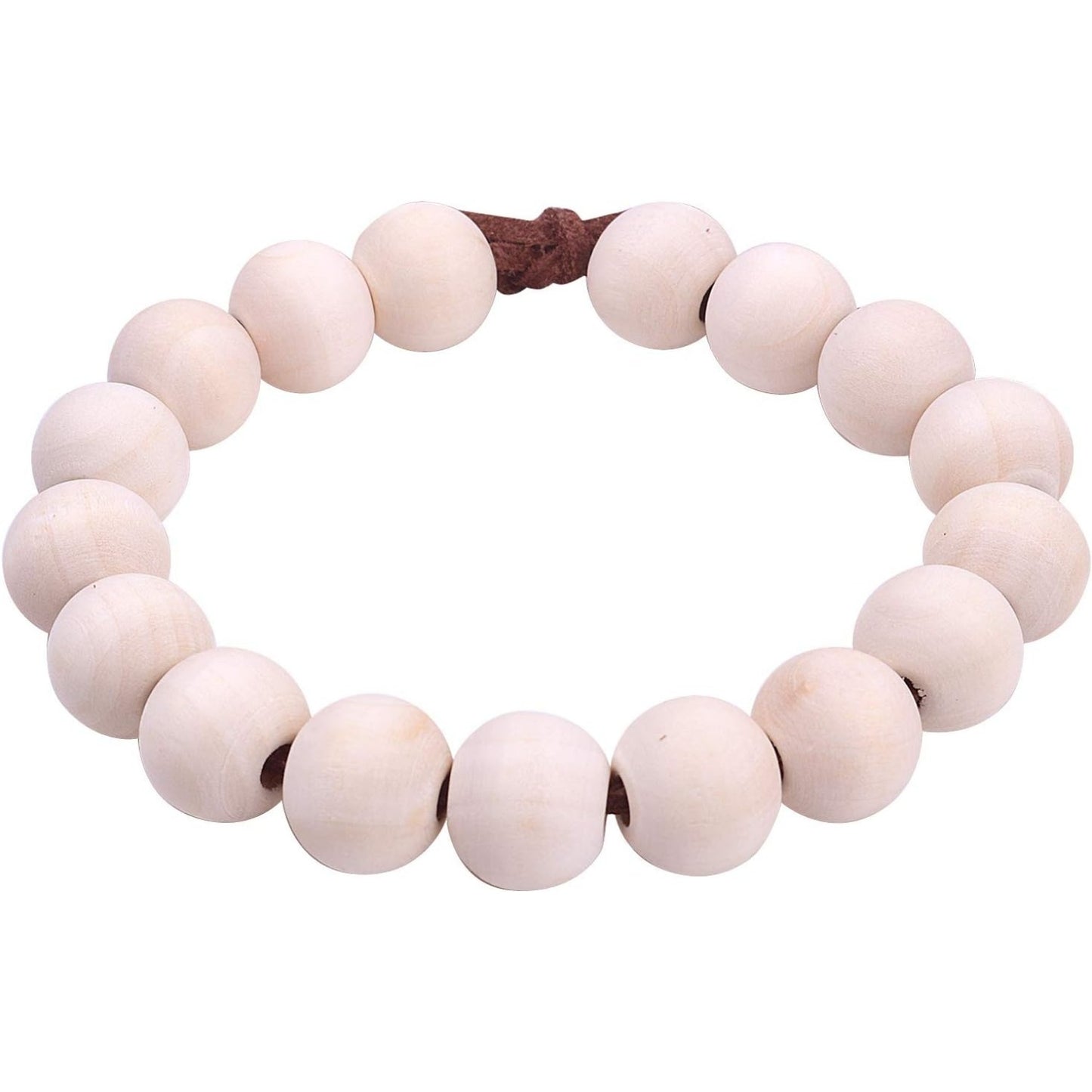 100pcs 14mm Natural Color Round Ball Wood Spacer Beads Jewelry Findings Charms