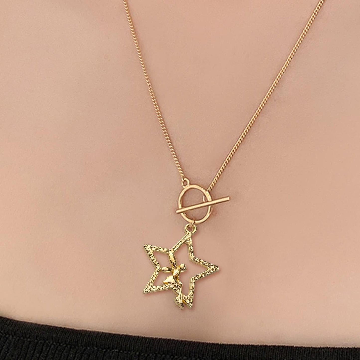 60pcs Fairy Charm Pendants Alloy Angle Charms Fairy on Star Charms Craft Supplies for DIY Earrings Necklace Bracelet Jewelry Making and Crafting Accessory, 3 Colors