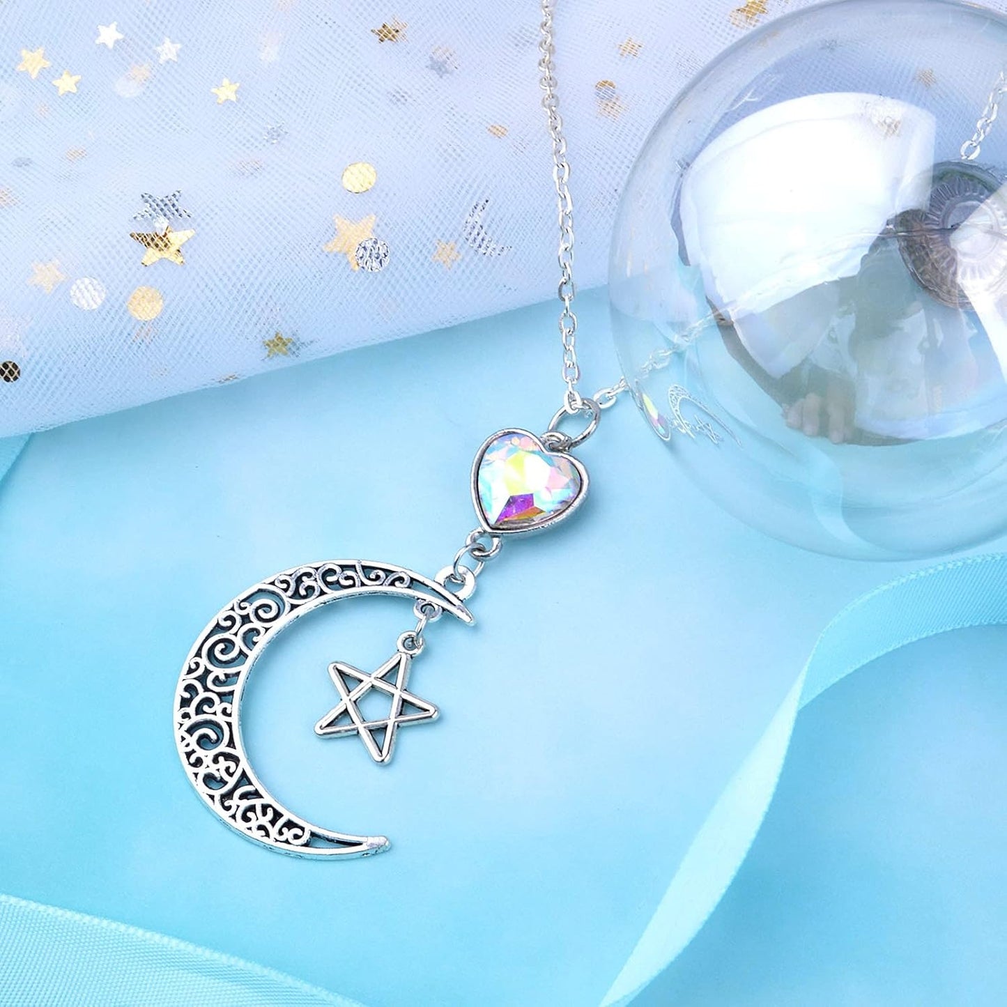 40pcs Hollow Moon Charms Crescent Moon Pendants Celestial Charms Crafts Supplies for DIY Bracelet Necklace Jewelry Making Accessory