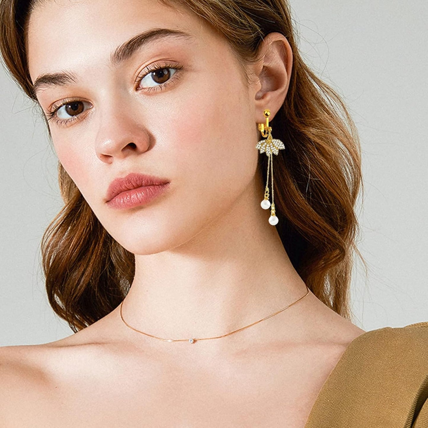 24pcs Golden Clip-on Earring Findings Components Brass Screw Back Ear Wire Earring Converters with Easy Open Loop and 24pcs Soft Earring Cushions Pads for Non Pierced Ears