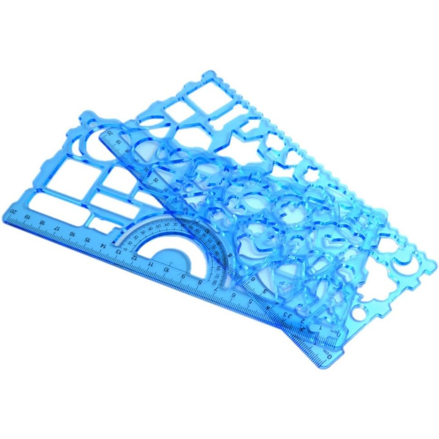 BronaGrand Plastic Templates Drawing Geometric Rulers Triangle Circle Drawing Ruler(Random Color)
