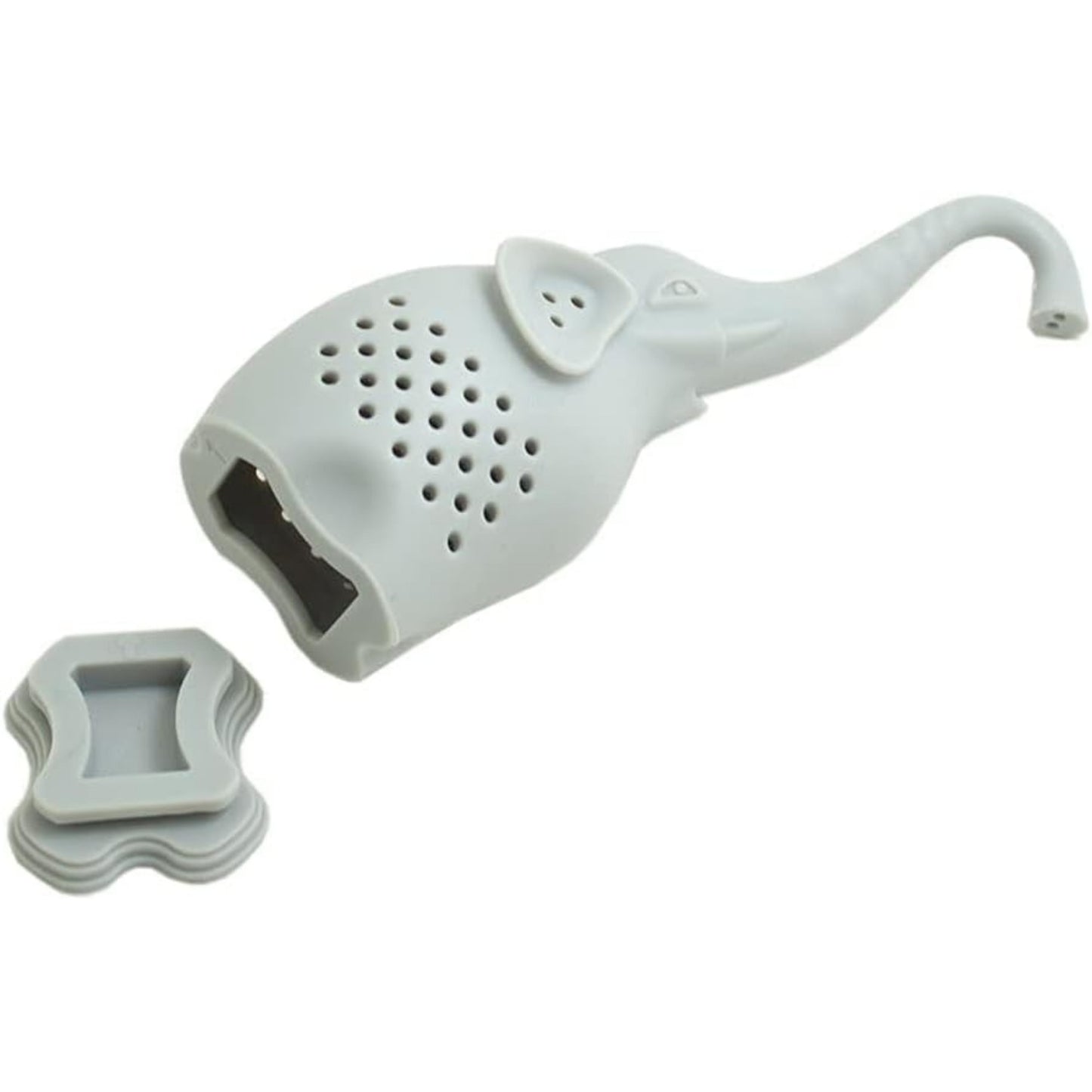 BronaGrand 1PCS Silicone Tea Infuser Creative Elephant Tea Strainer (Grey)