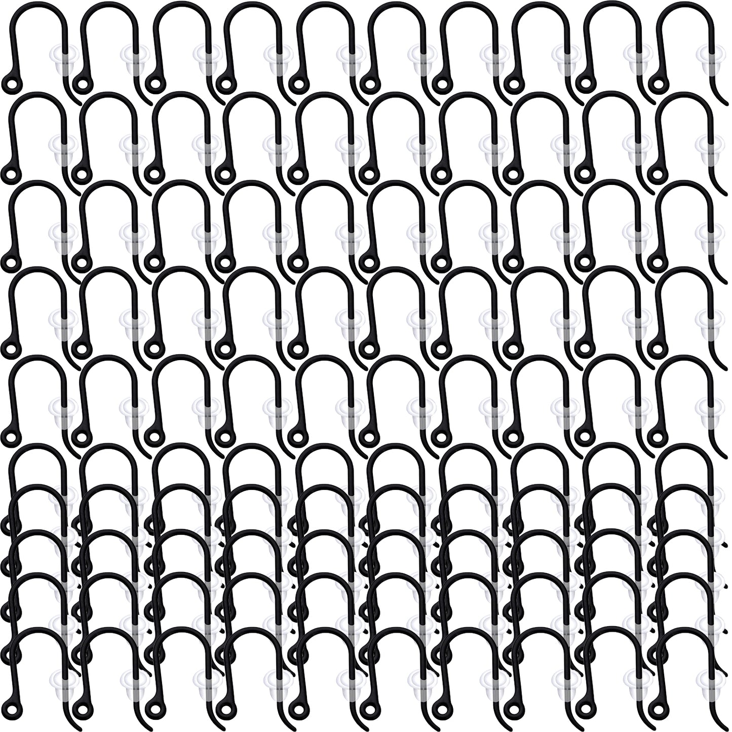 100pcs 2 Colors Resin Earring Hooks Non-Allergenic Ear Wire Hook Earrings with 100pcs Clear Bullet Earring Safety Backs for Women DIY Jewelry Making Supplies