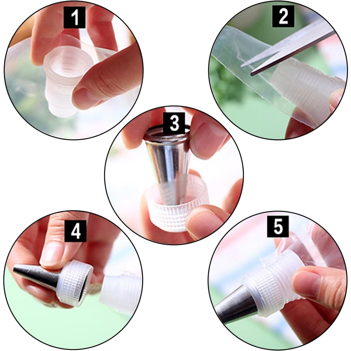 10pcs Plastic Standard Couplers Pipe Tip Coupler Cake Decorating Couplers for Icing Nozzles,White