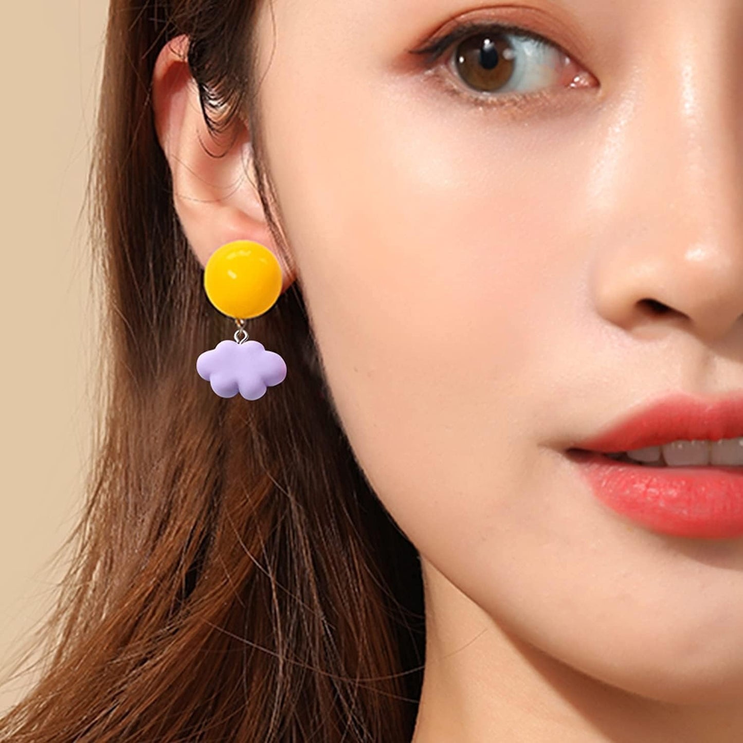30pcs Cloud Charm Pendant Colorful Resin Charms 3D Cartoon Cloud Charms Resin Cloud Keychains for DIY Jewelry Necklaces Bracelets Earrings Making