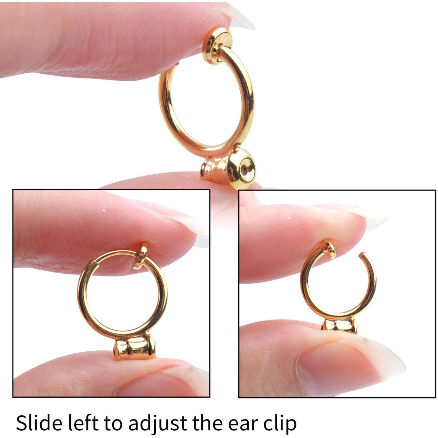 Clip-on Earring Converter,16 Pieces Earring Clip Converter Components Findings with Post for Non-Pierced Ears Jewellery Making - 4 Colors