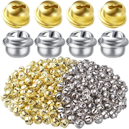 200pcs Jingle Bells,Metal Christmas Mini Bells Craft Bells Bulk for Pet Dog Cat Pendants Christmas Party Festival Decoration and Home Decoration