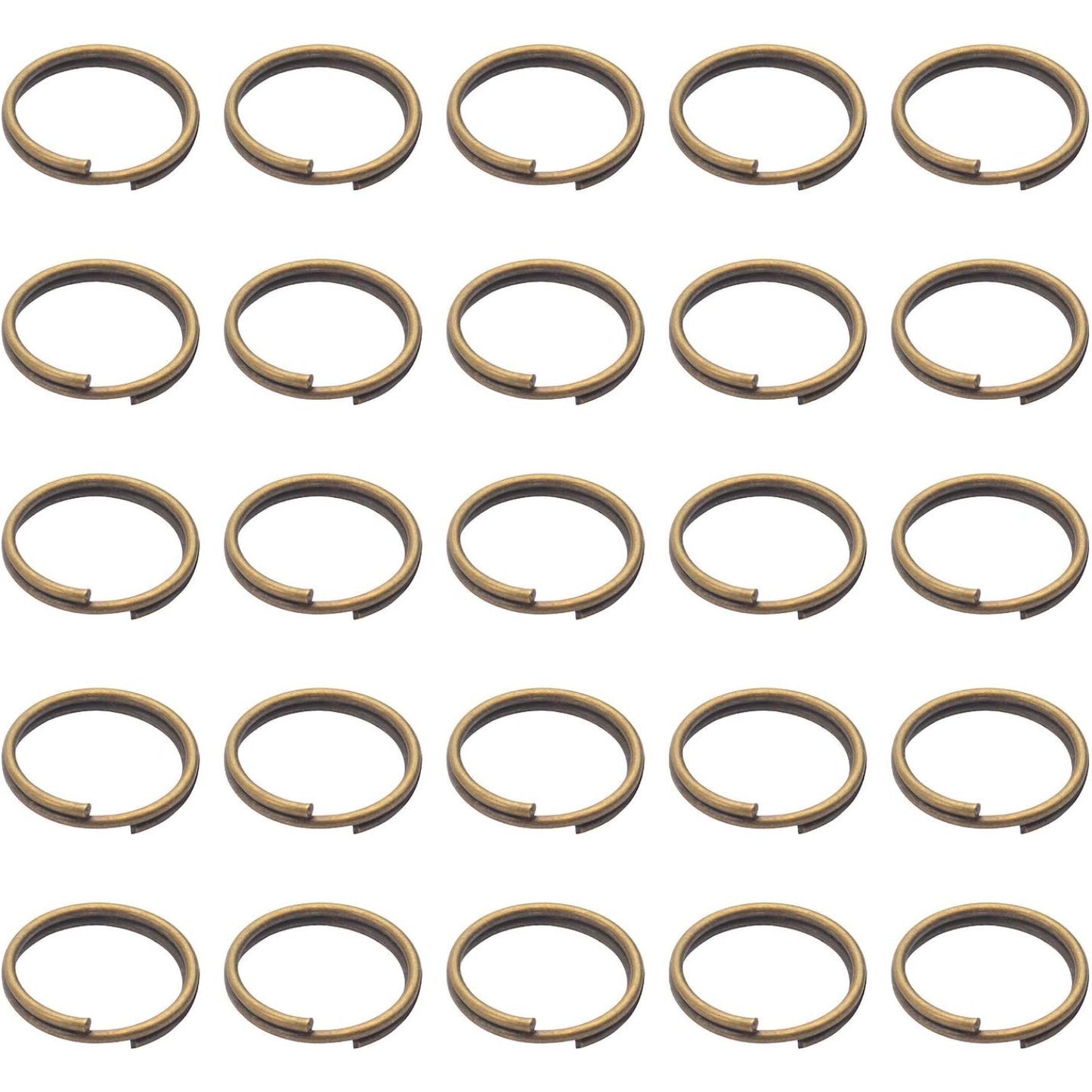 200 Pieces Small Bronze Key Chain Rings Split Ring Key Chains for Keys Organization,10mm Diameter