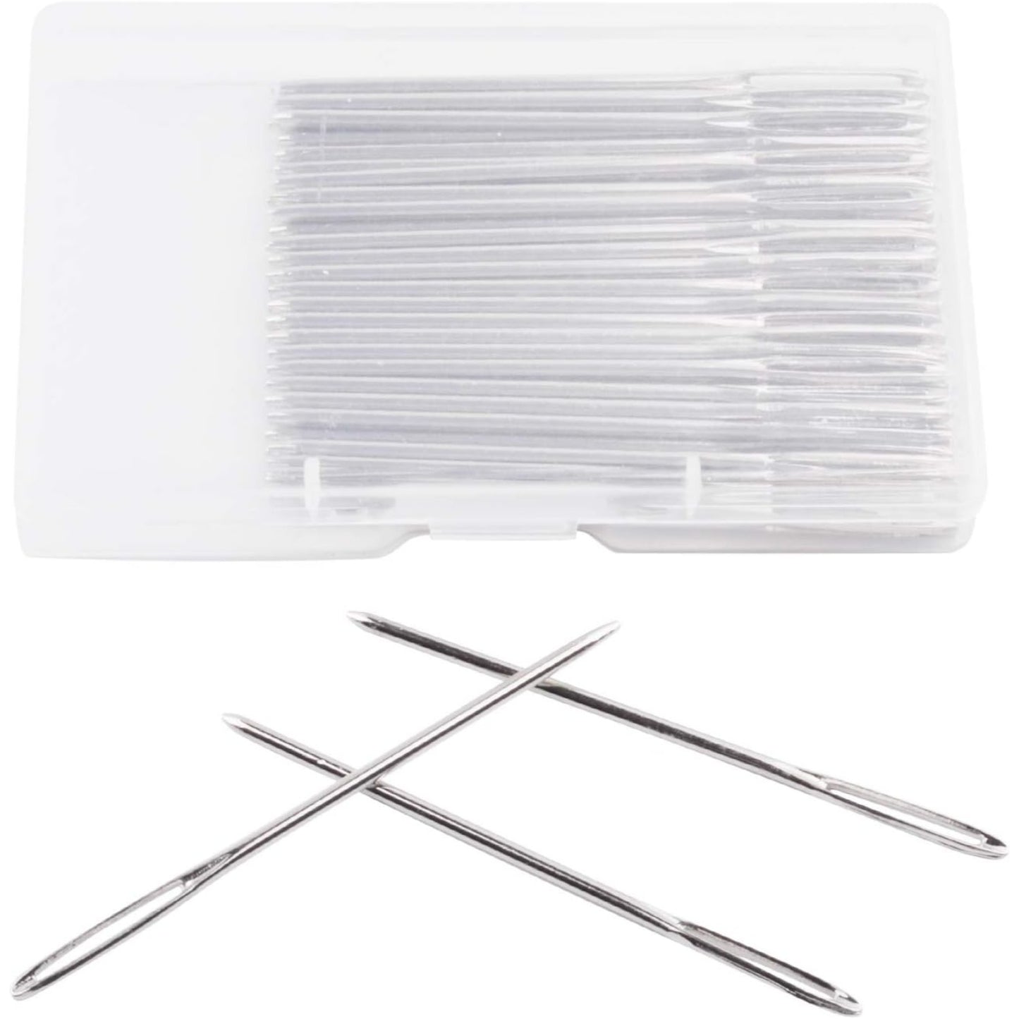 BronaGrand 50pcs 2.7 inch Metal Large Eye Blunt Needles Yarn Needles for Knitting Crochet Projects