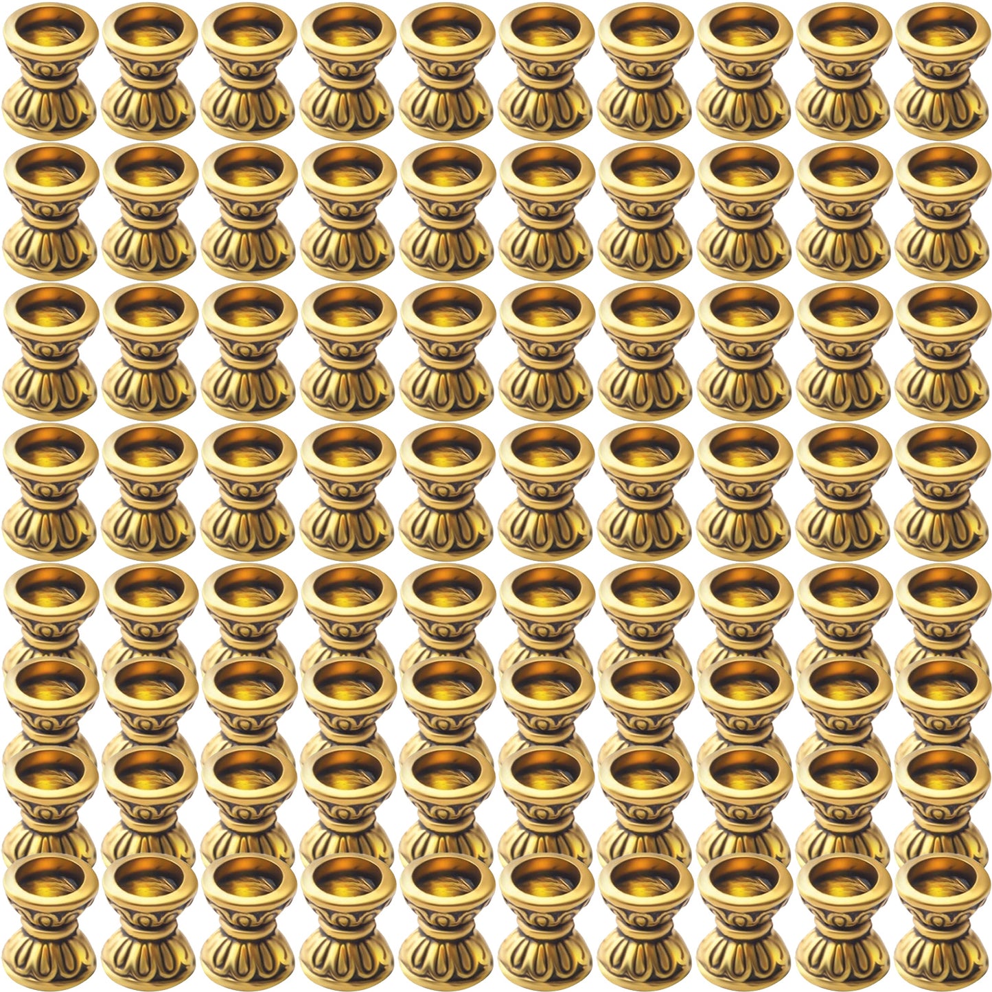 100pcs Double Flower Bead Caps Tibetan Alloy Bead End Caps Flower Caps Jewelry End Caps with A Box for DIY Bracelet Jewelry Crafts Making, 6.6×5.5×3.5mm